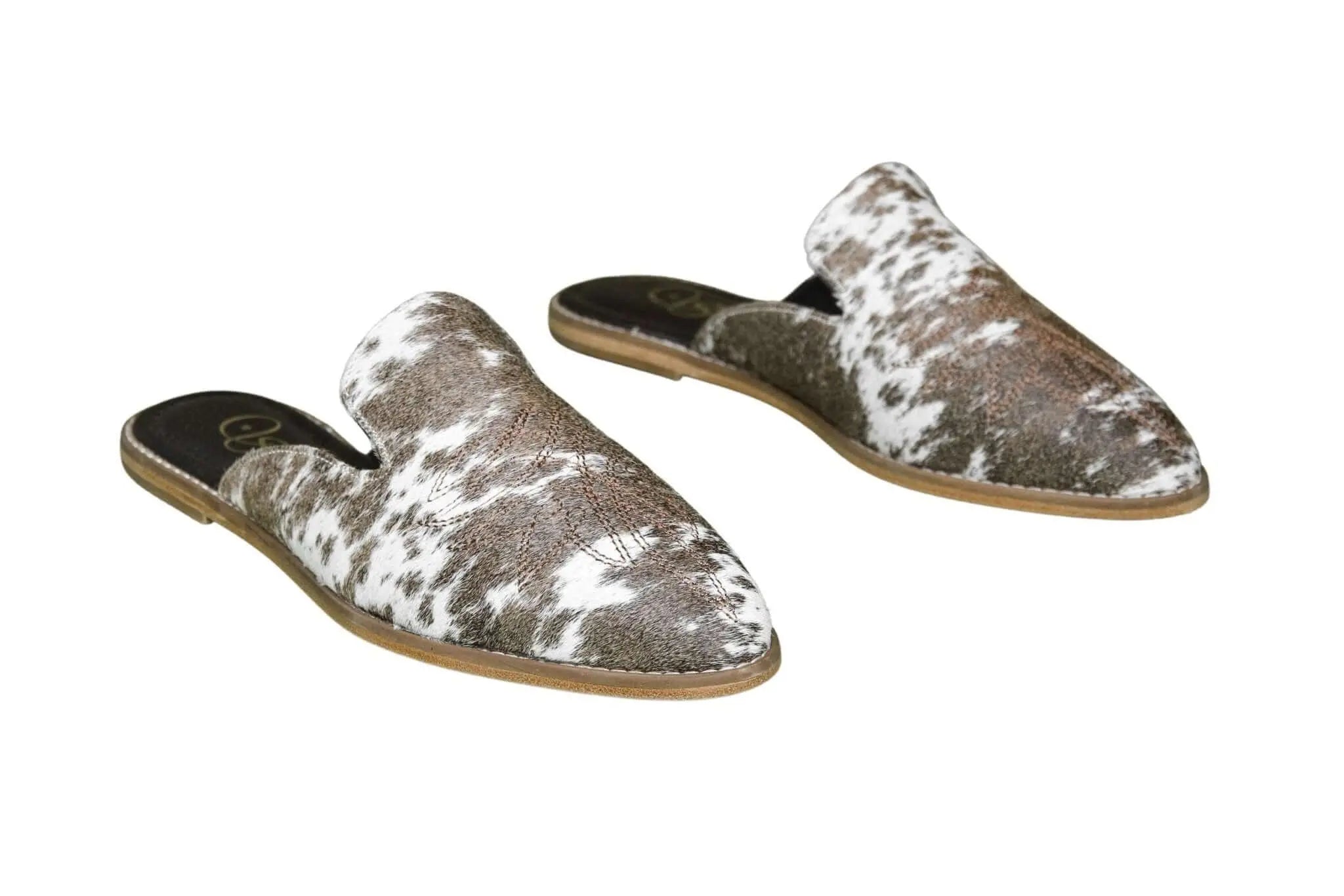 Abby Cowhide Mules – Size 12