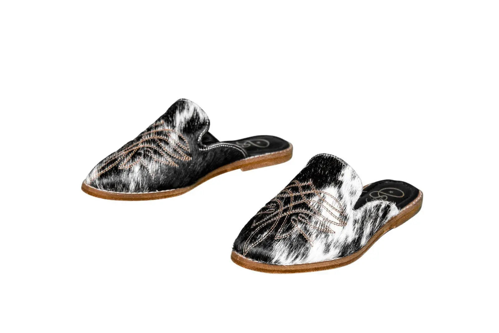 Abby Cowhide Mules – Size 5