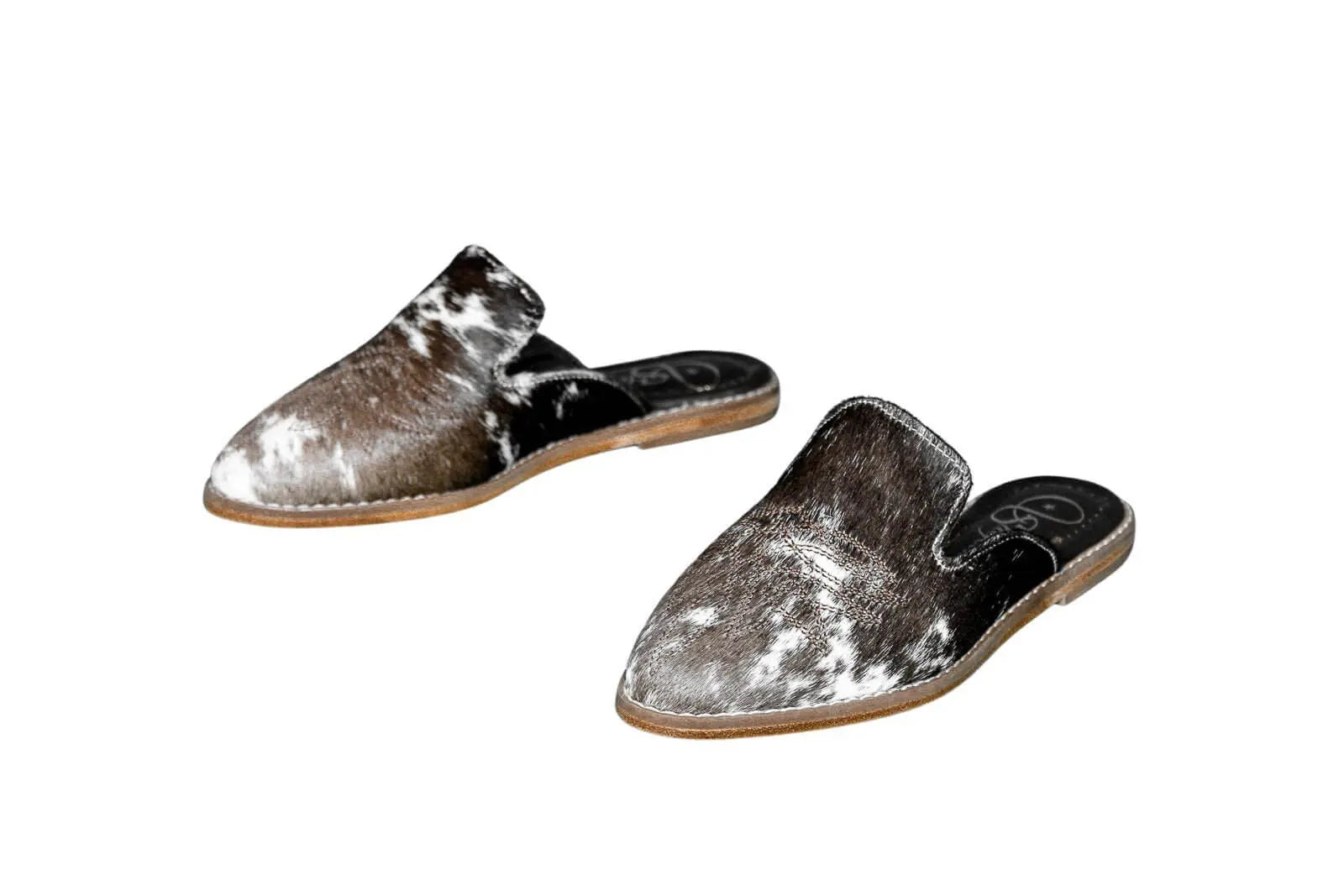 Abby Cowhide Mules – Size 5