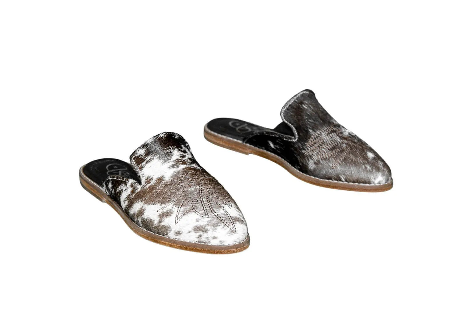 Abby Cowhide Mules – Size 5