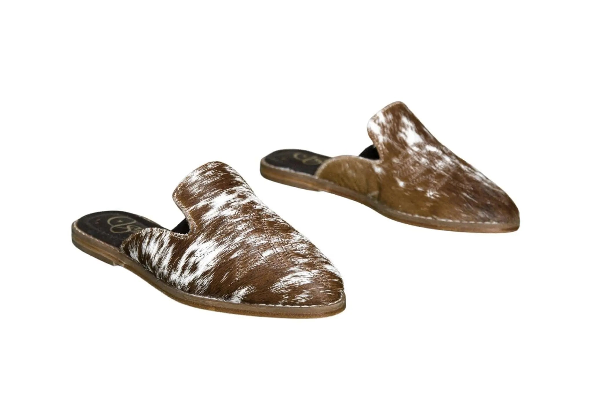 Abby Cowhide Mules – Size 6
