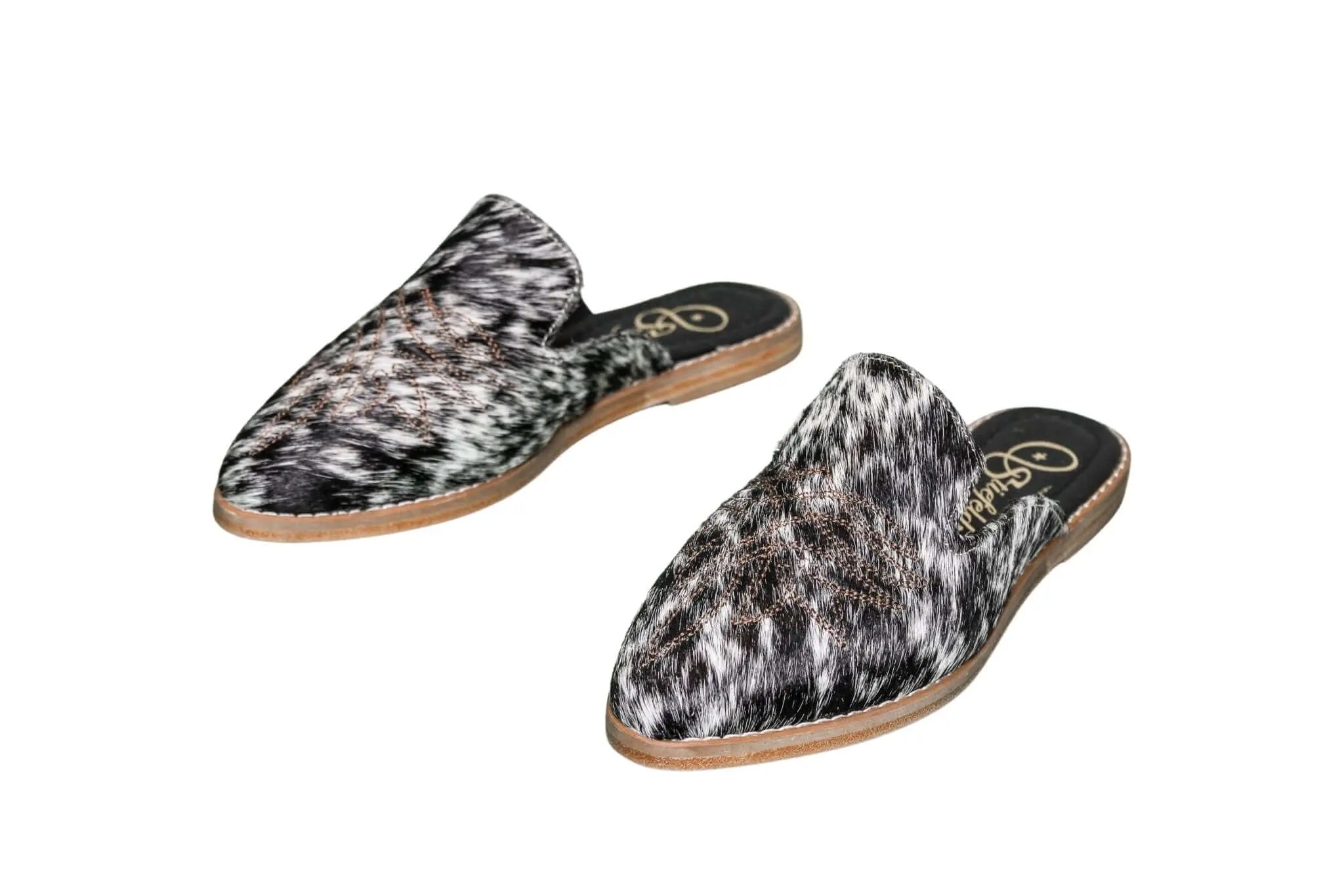 Abby Cowhide Mules – Size 6