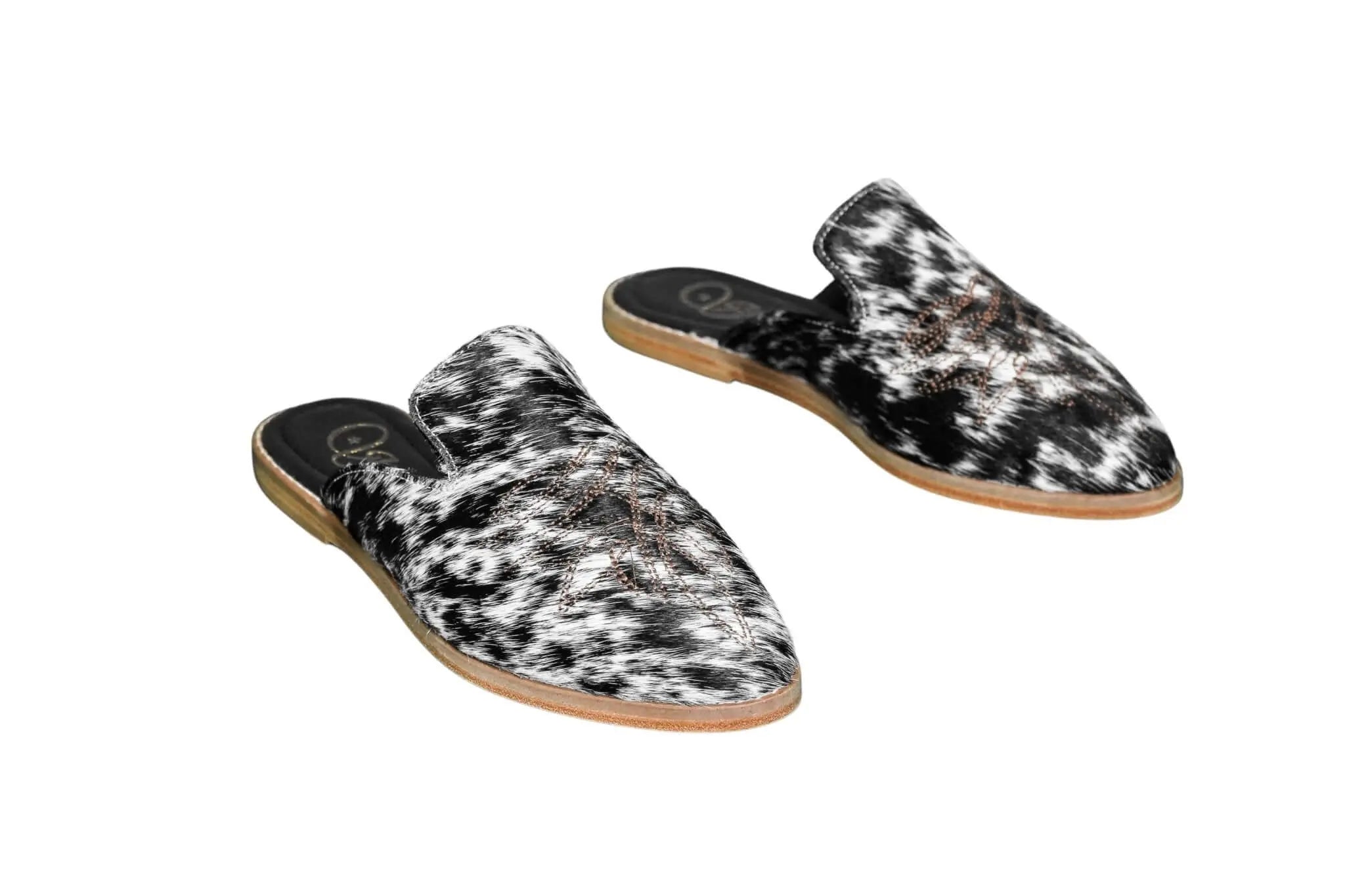 Abby Cowhide Mules – Size 7