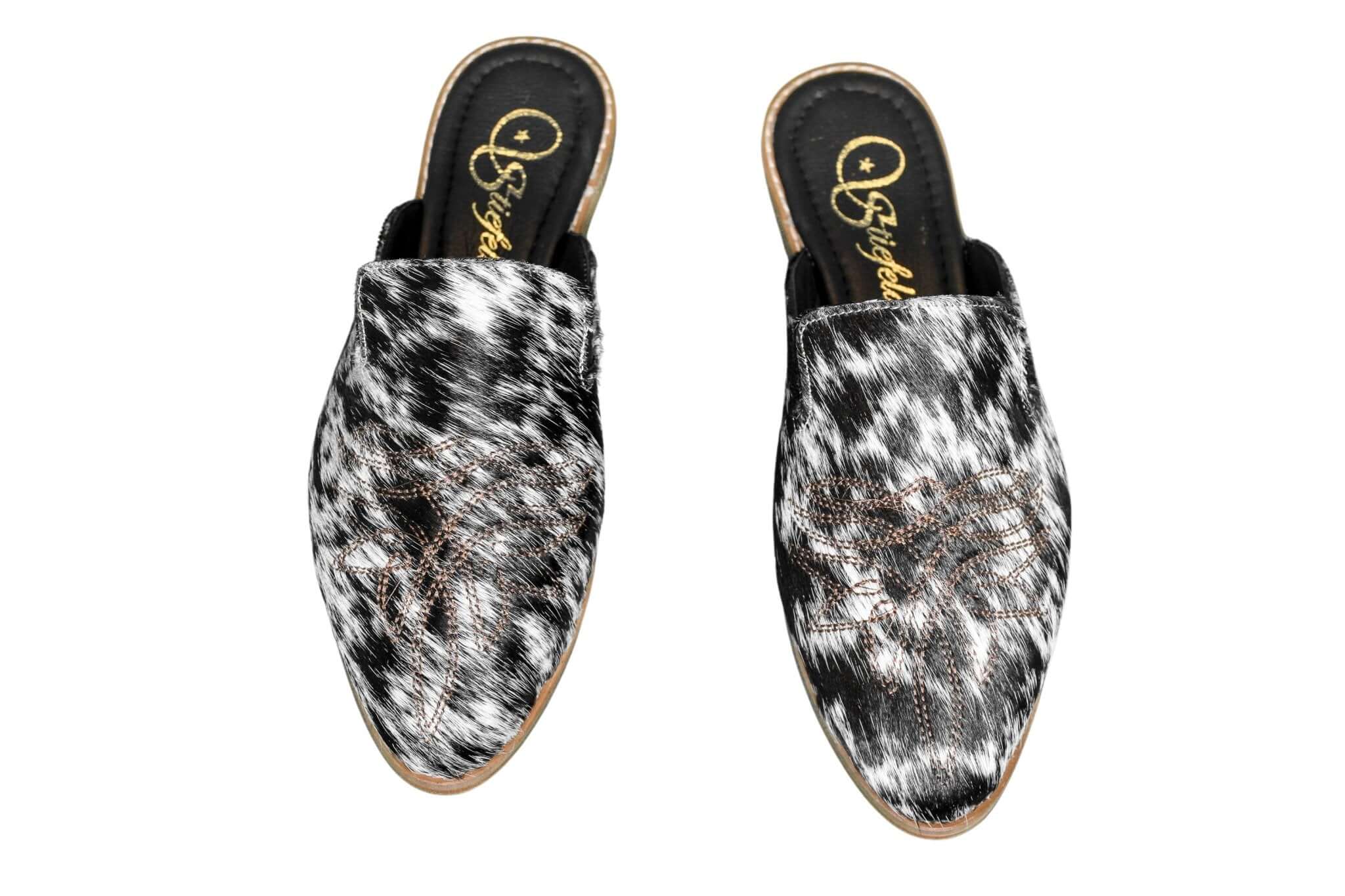 Abby Cowhide Mules – Size 7