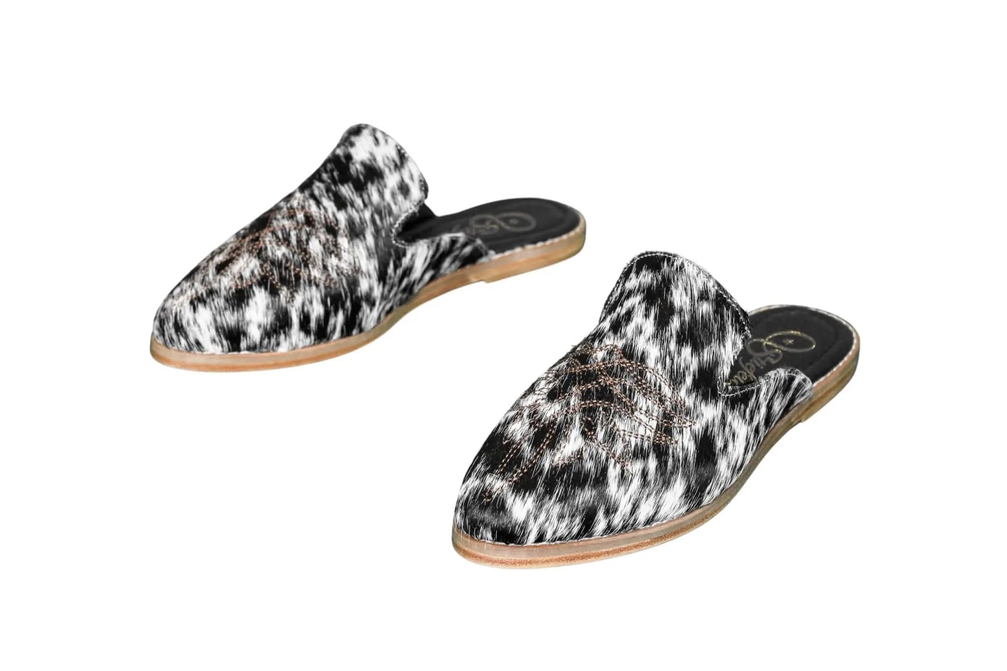 Abby Cowhide Mules – Size 7