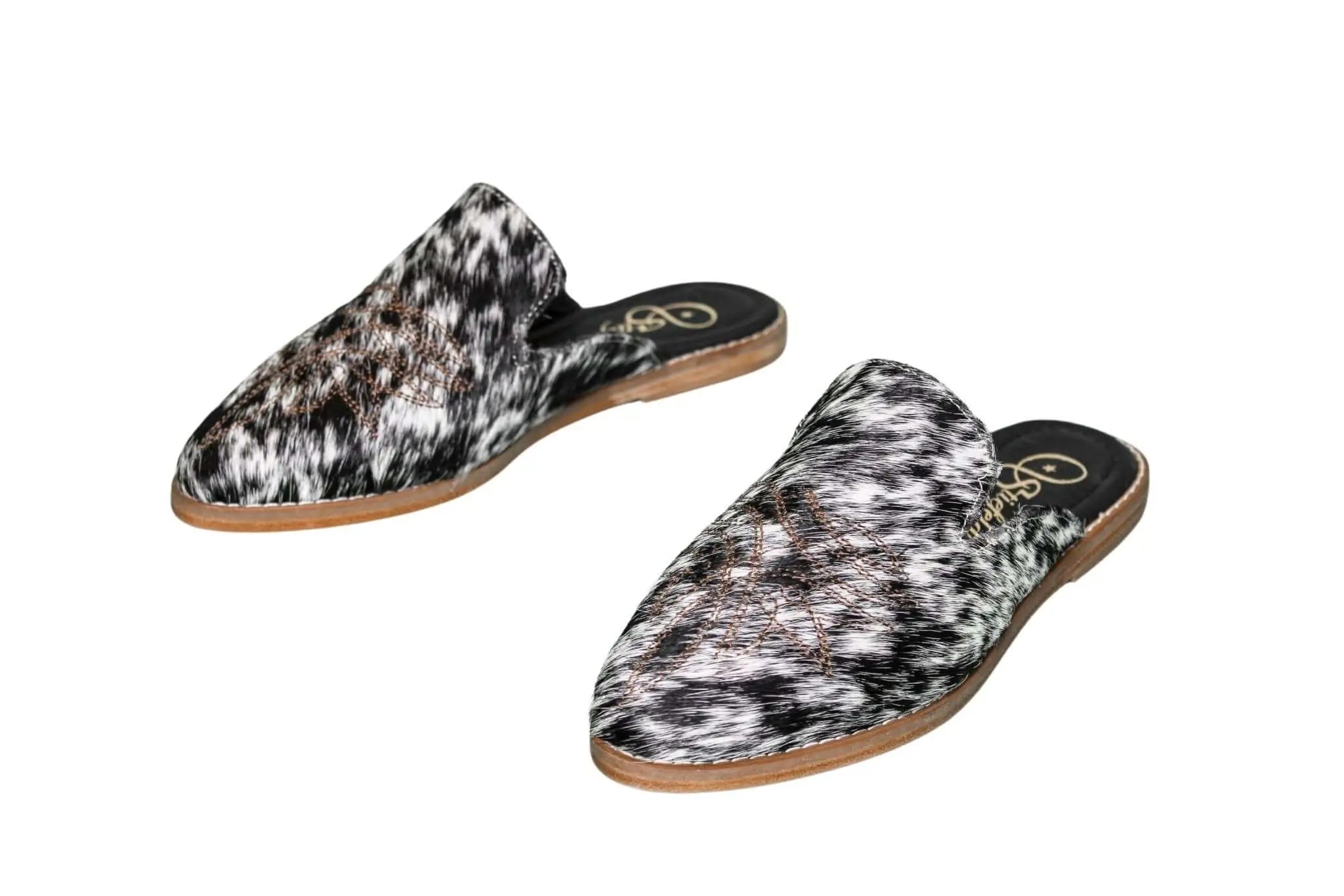 Abby Cowhide Mules – Size 7