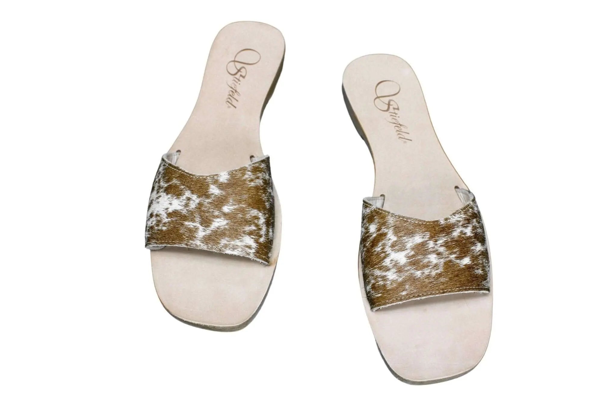 Agnes Cowhide Slide Sandals – Size 10