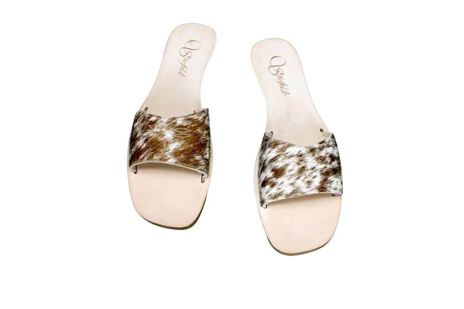 Agnes Cowhide Slide Sandals – Size 12