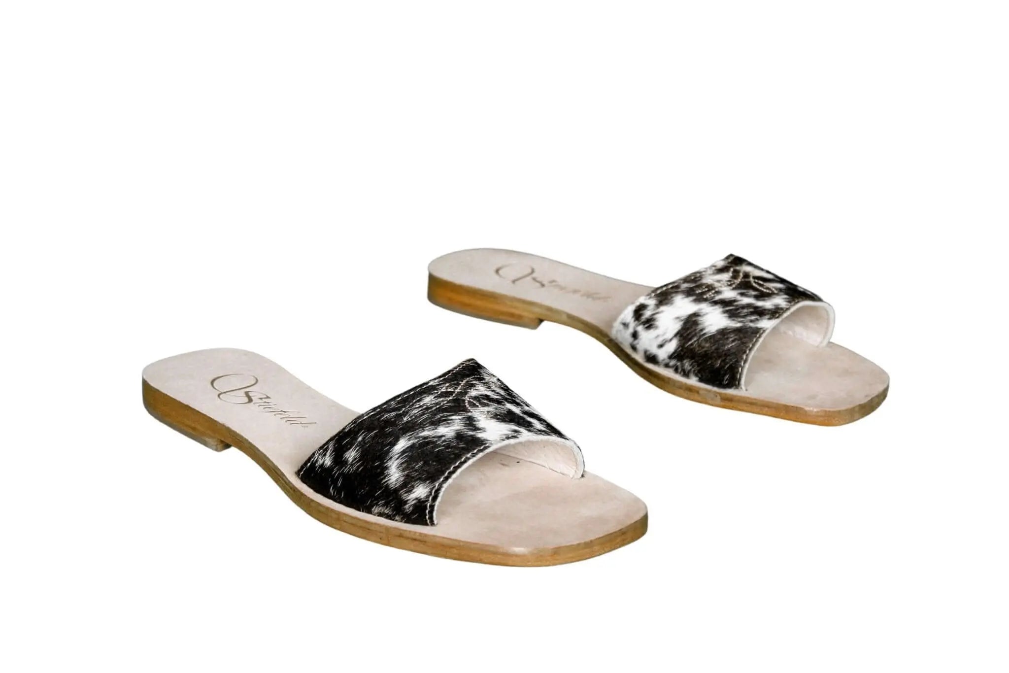 Agnes Cowhide Slide Sandals – Size 7