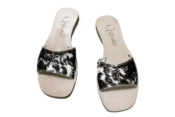 Agnes Cowhide Slide Sandals – Size 7