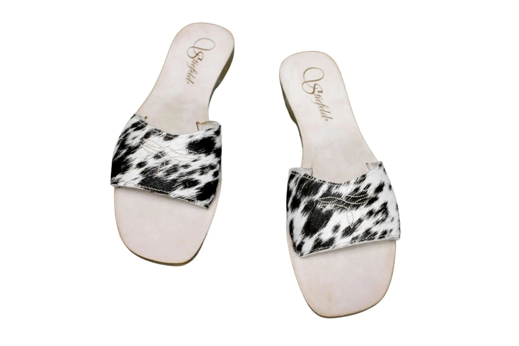 Agnes Cowhide Slide Sandals – Size 9
