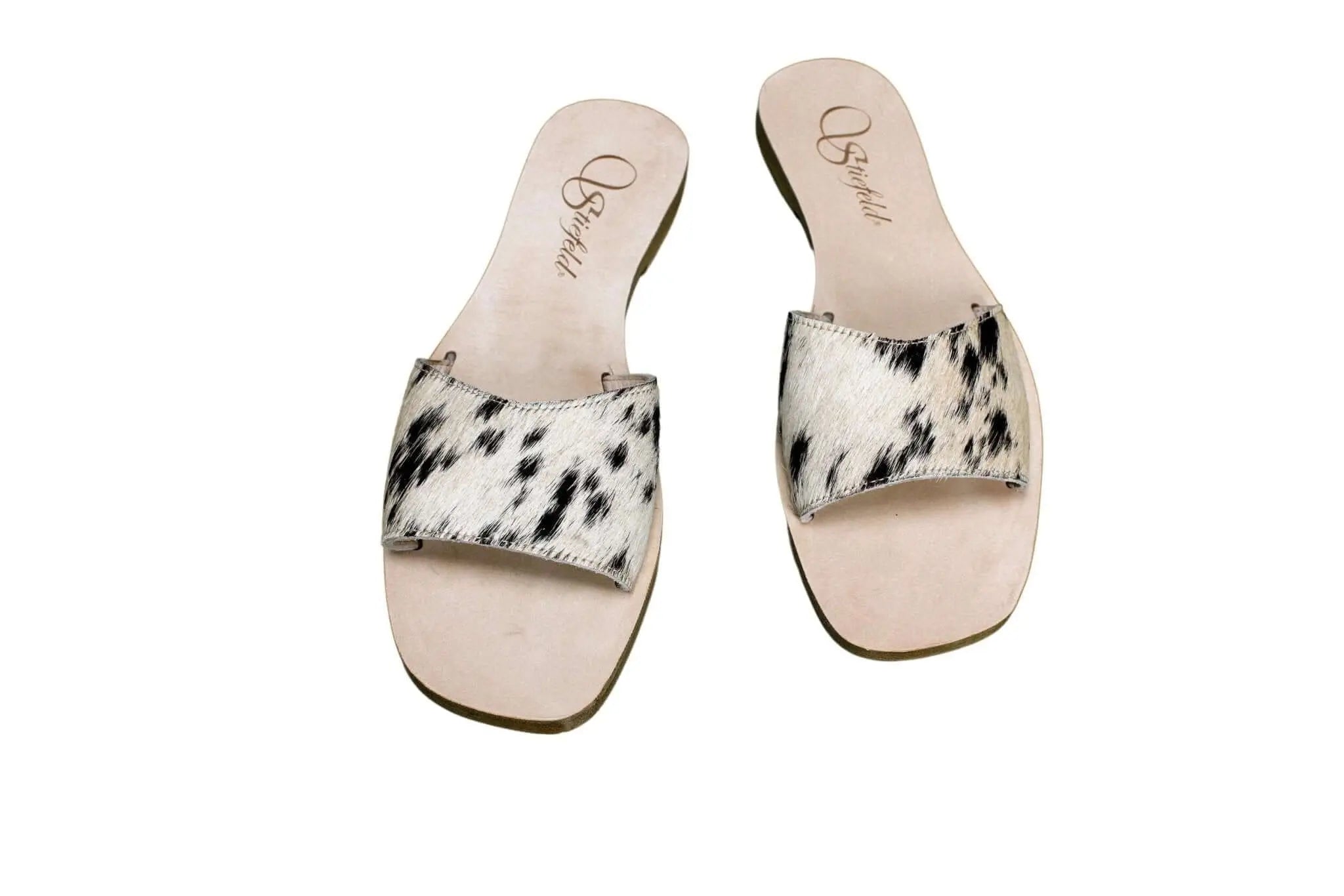 Agnes Cowhide Slide Sandals – Size 9