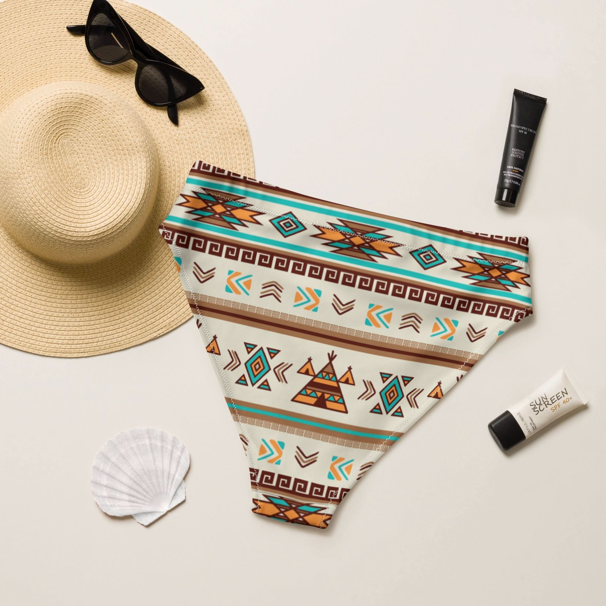 Yeehaw Turquoise Teepee Bikini Bottom