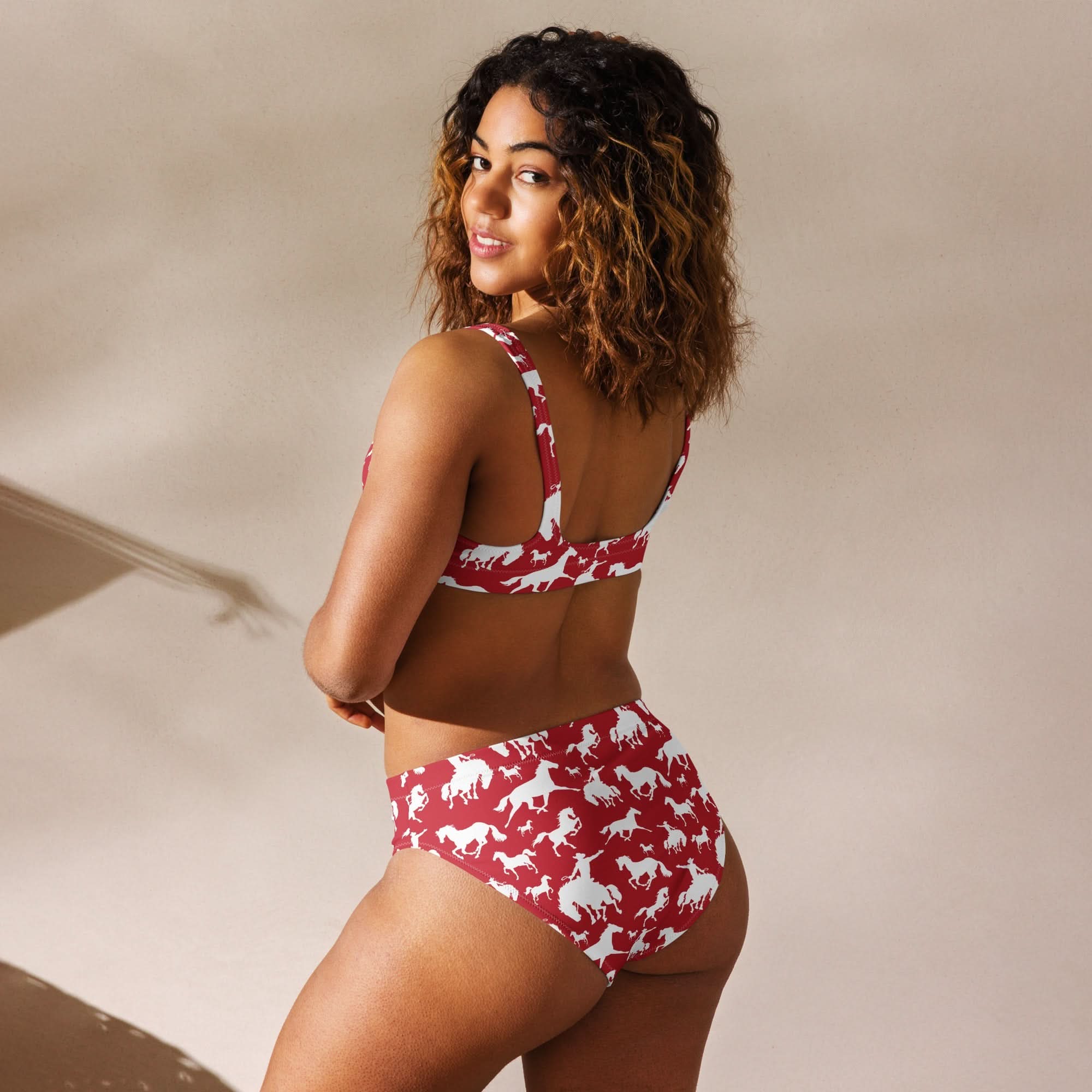 Yeehaw Red Rodeo Cowboy Bikini