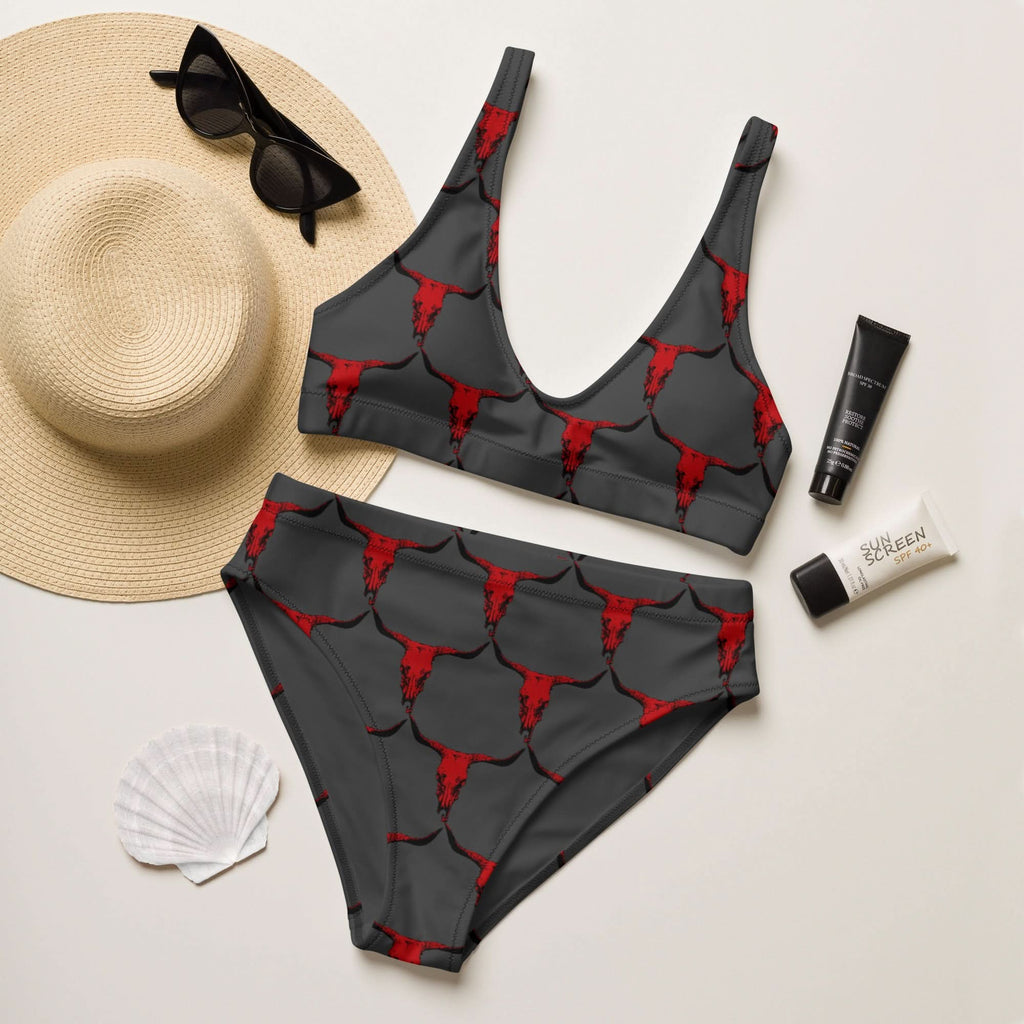 Yeehaw Red Bull Skull Bikini