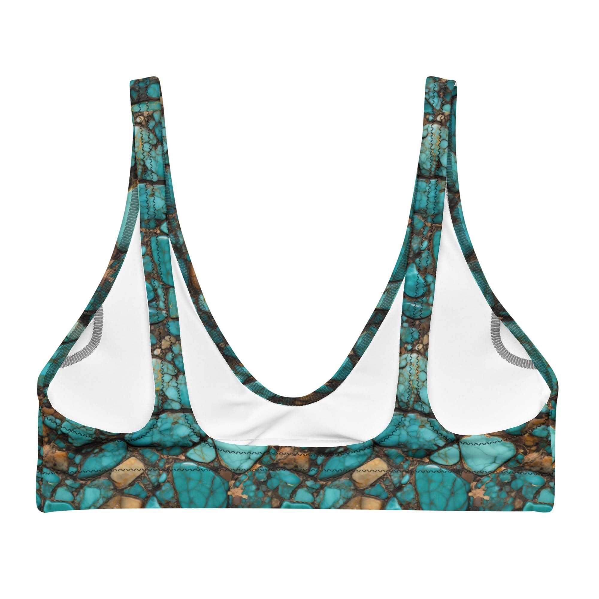 Yeehaw All Turquoise Bikini Top