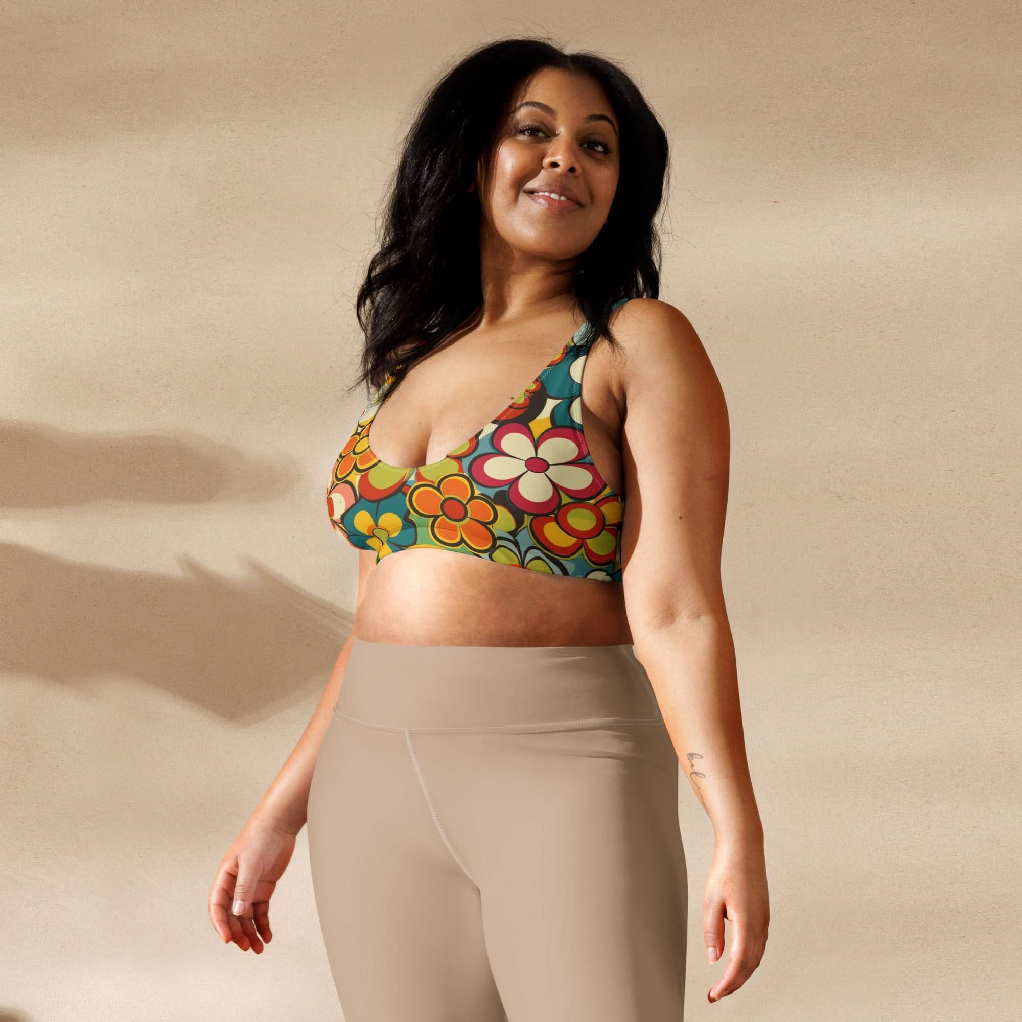 Yeehaw Woodstock Retro Floral Bikini Top