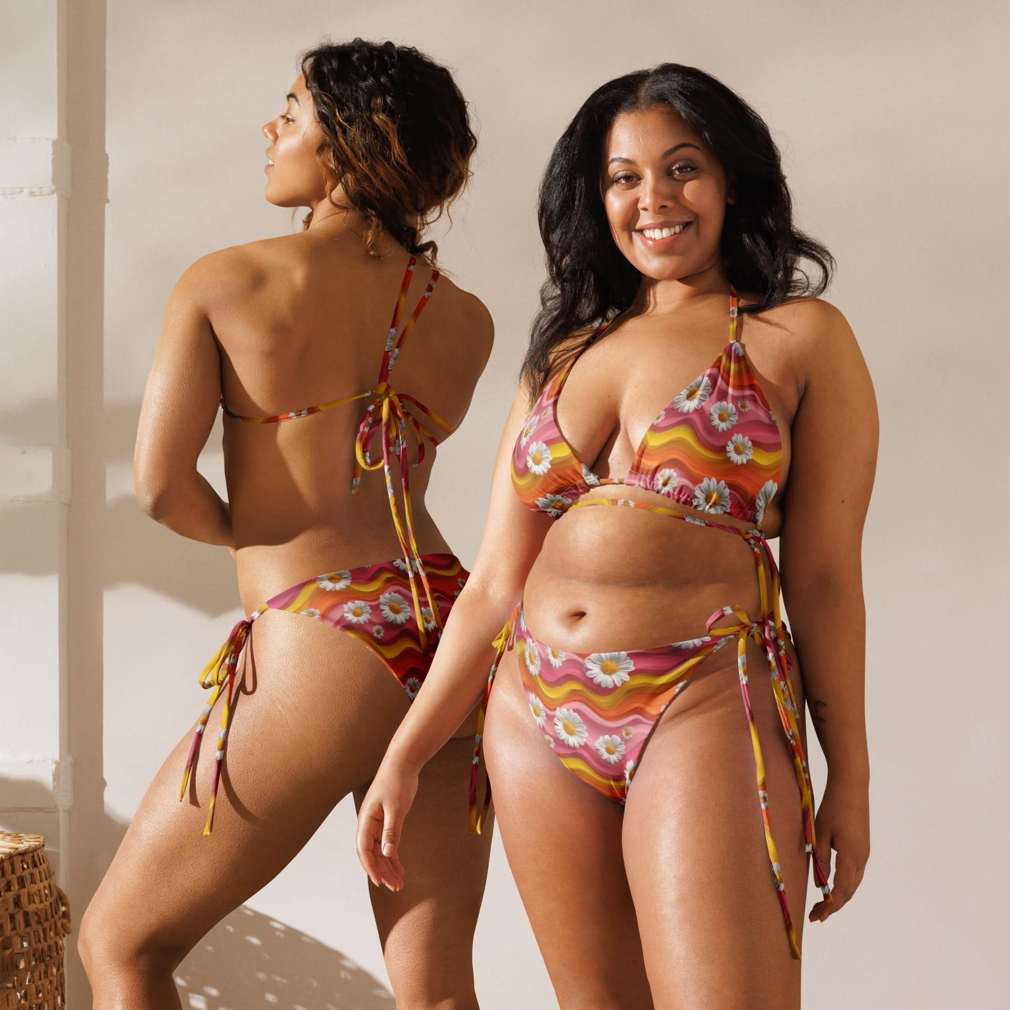 Yeehaw Groovy Floral String Bikini