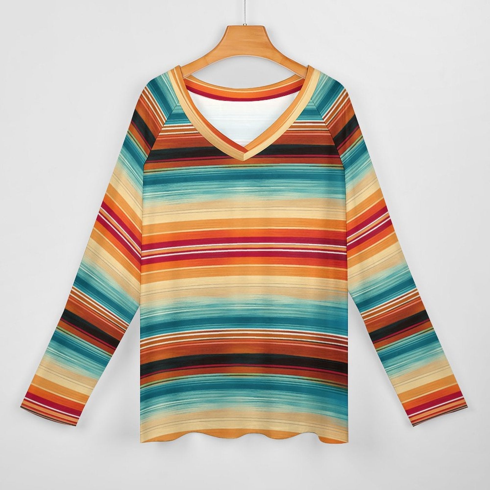 Baha Ranch Southwestern Serape Long Sleeve Top