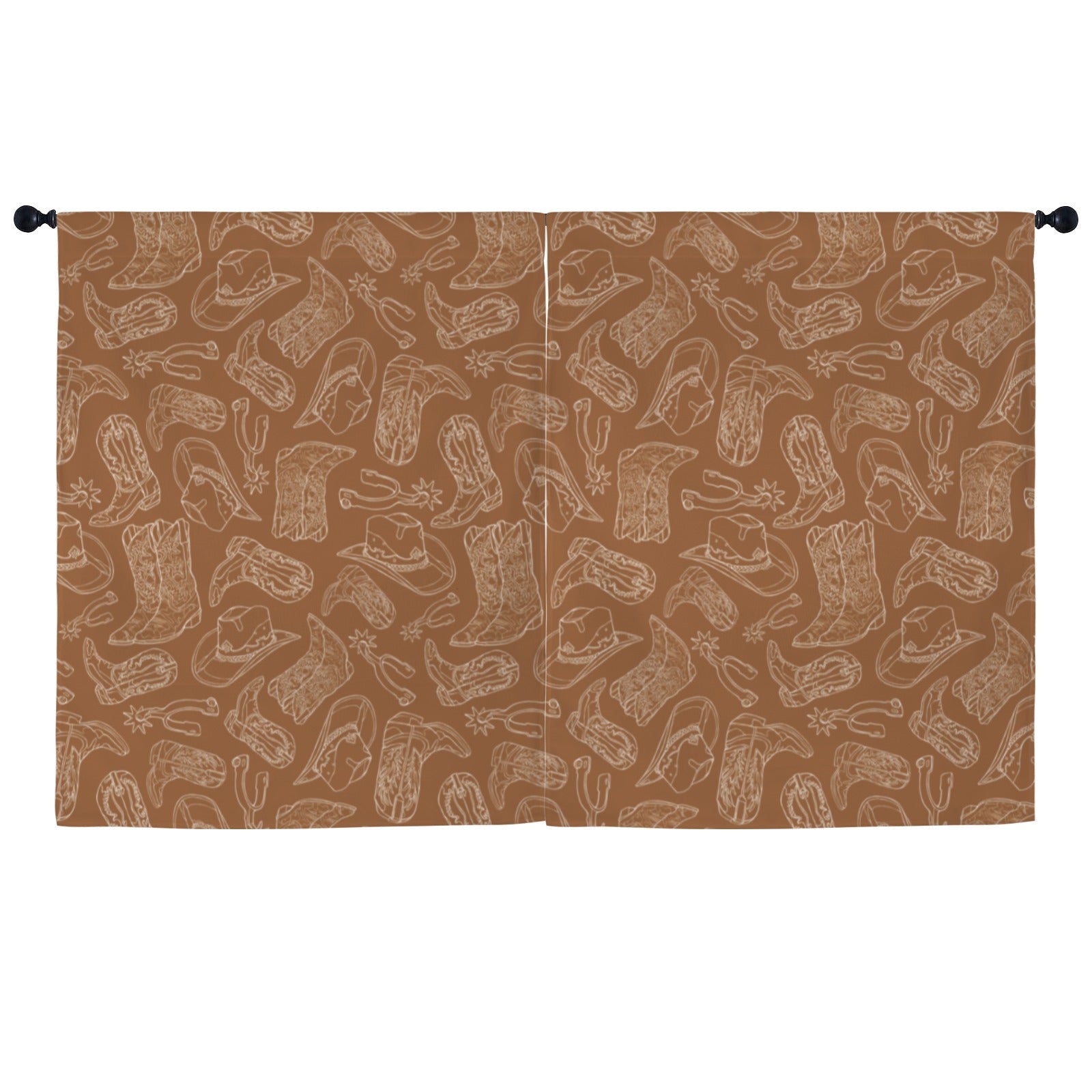 Western Print Curtains (52" x 63" ) Made in America