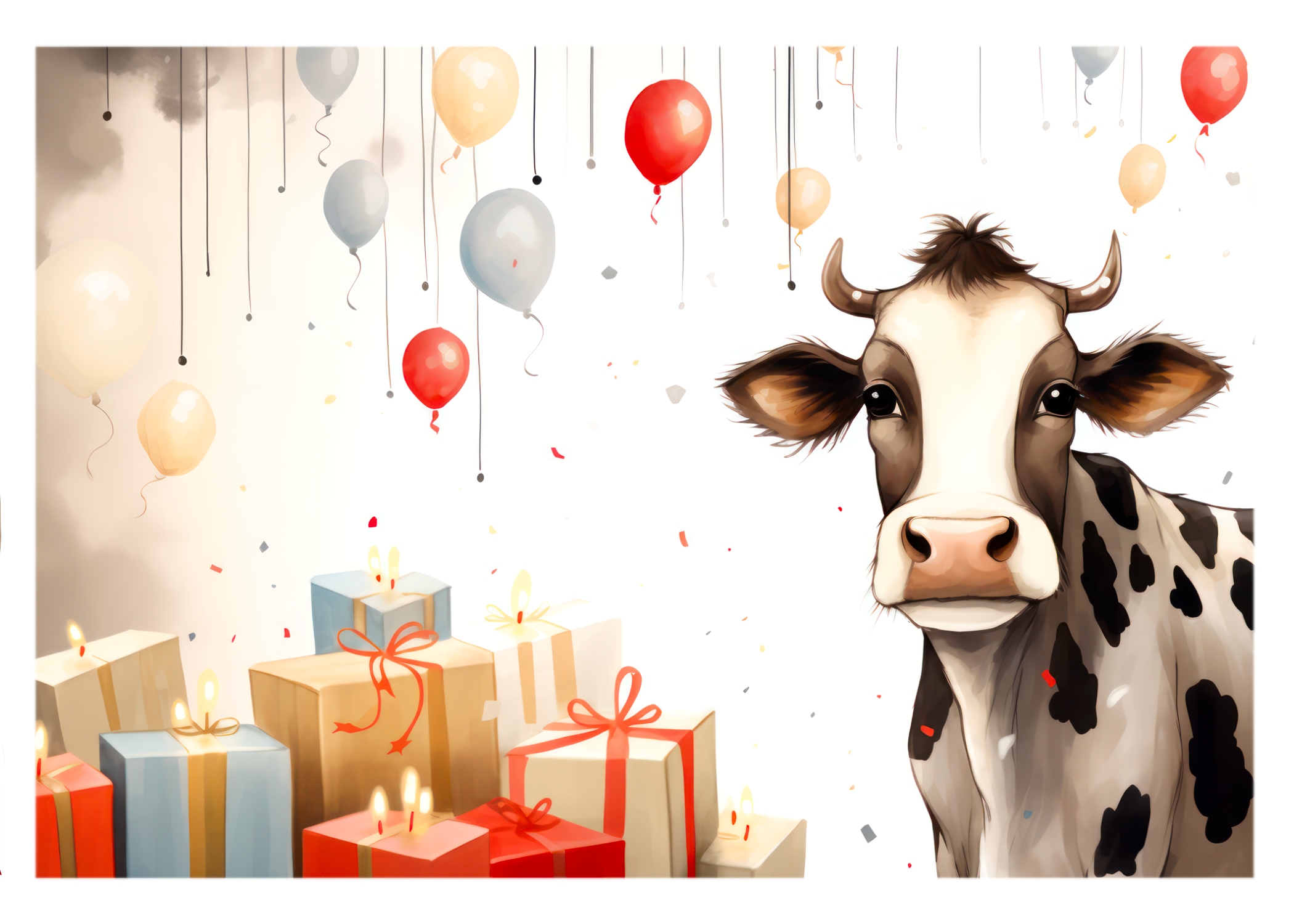 Moo-rific Wishes: Birthday Joy with a Side of Cow-tastic Cheer! Greeting Card