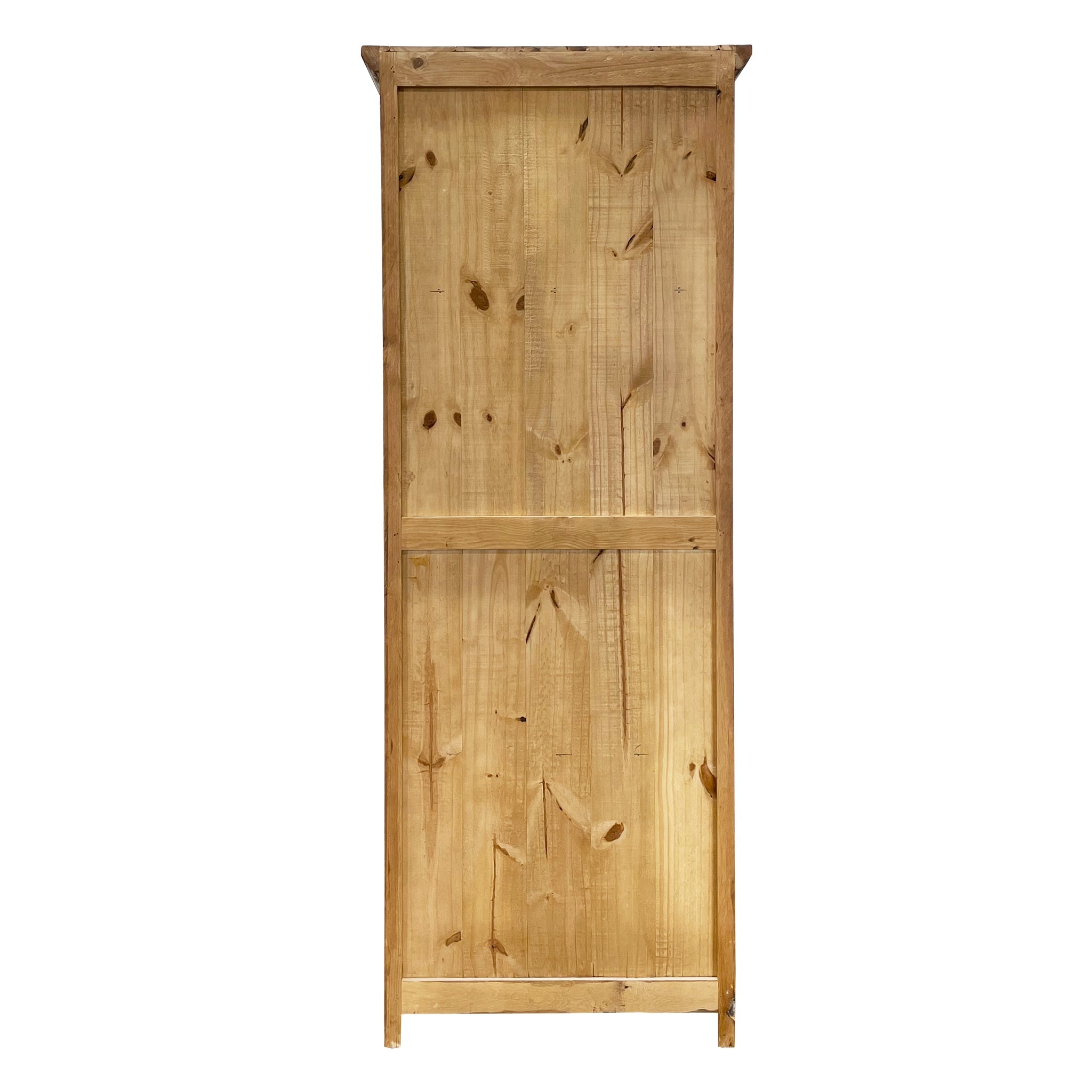 Large Rustic Cabinet for storage in Medium Wax