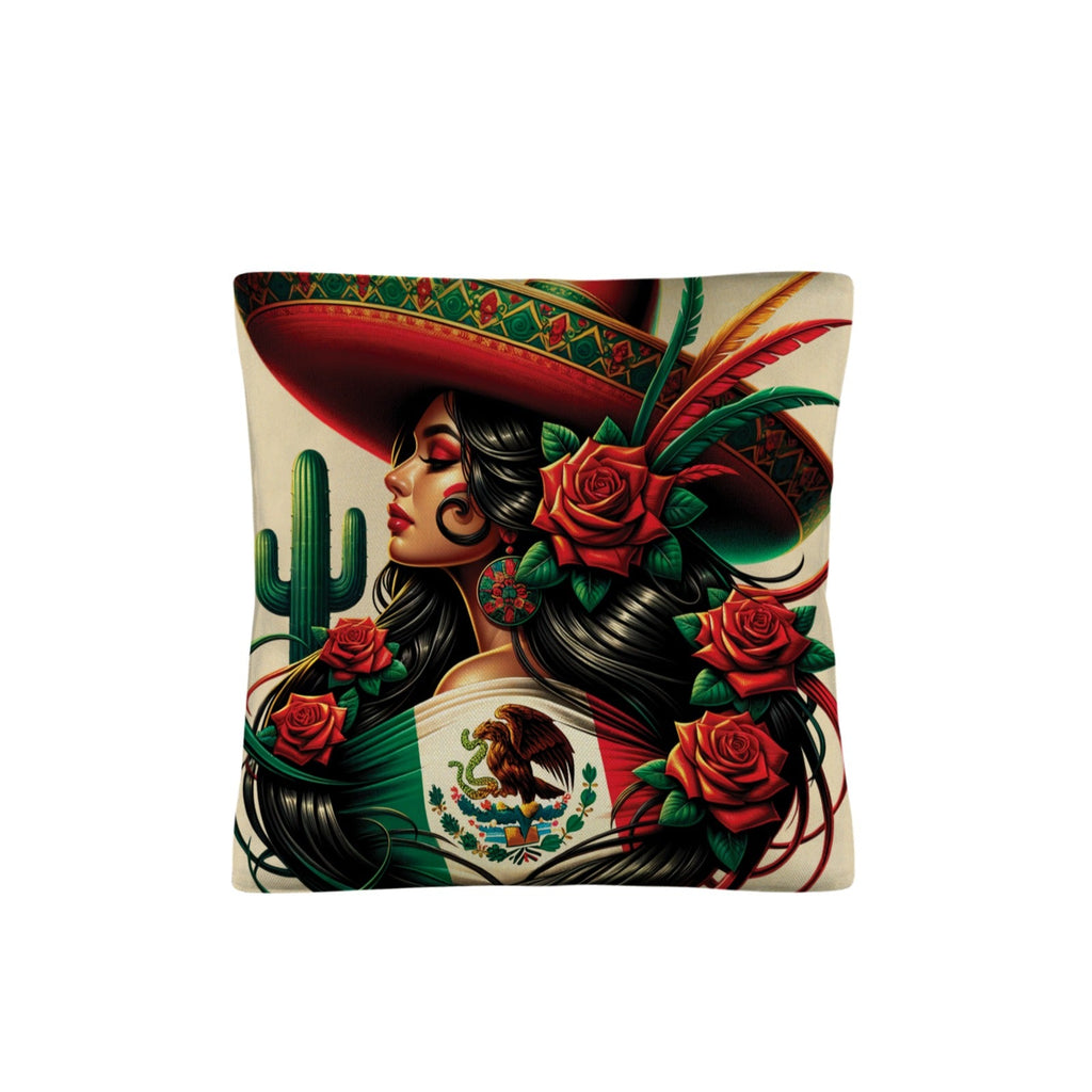 Colores De Mexico La Mexicana Pillow Case Made in America