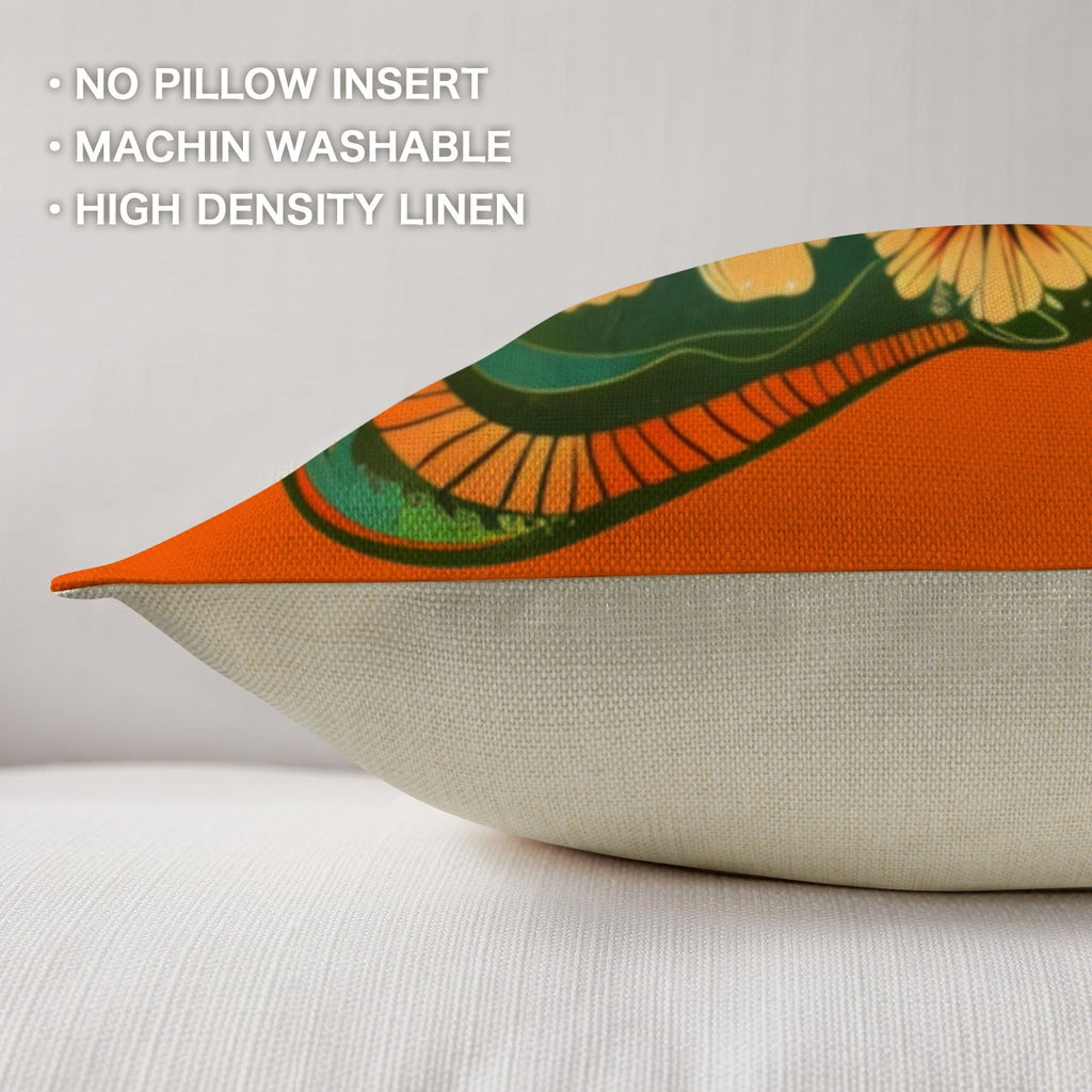 Retro Floral Butterfly Pillow Case Made in America