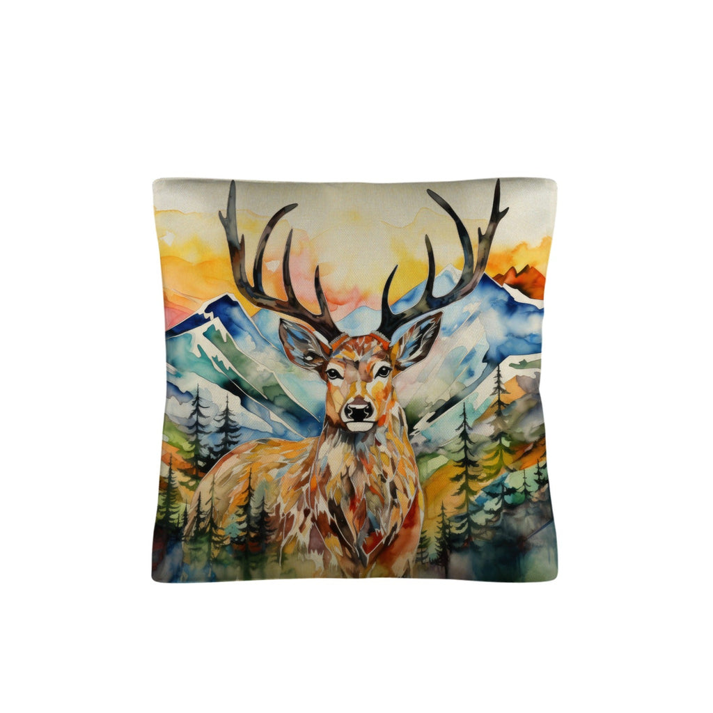 Watercolor Buck Hunting Pillow Case Made In America