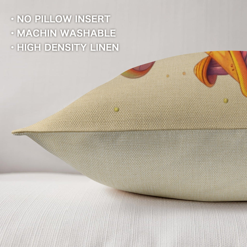 Retro Mushrooms Pillow Case Made in America