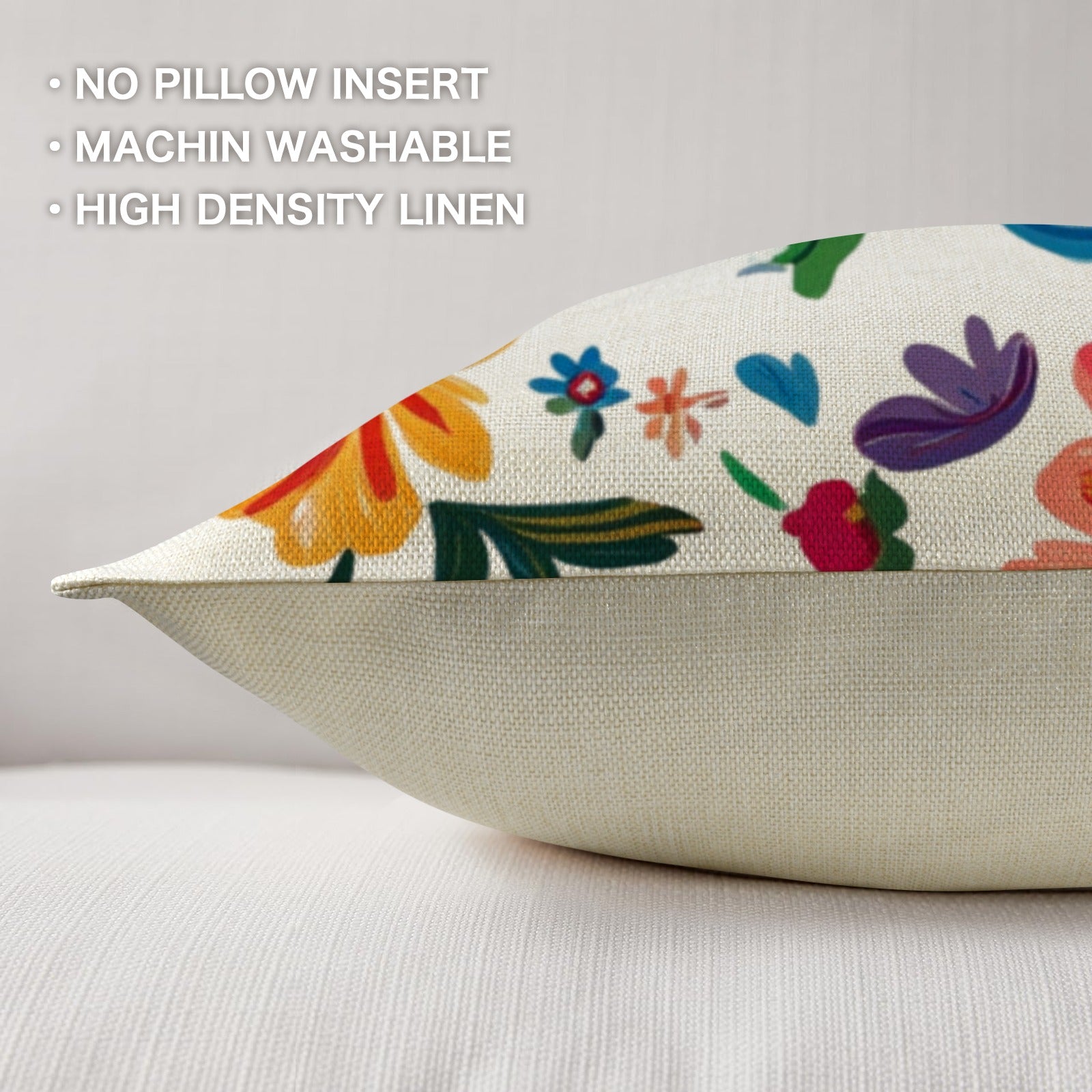 Colores de Mexico Floral Pillow Case Custom Pillow Case Made in America