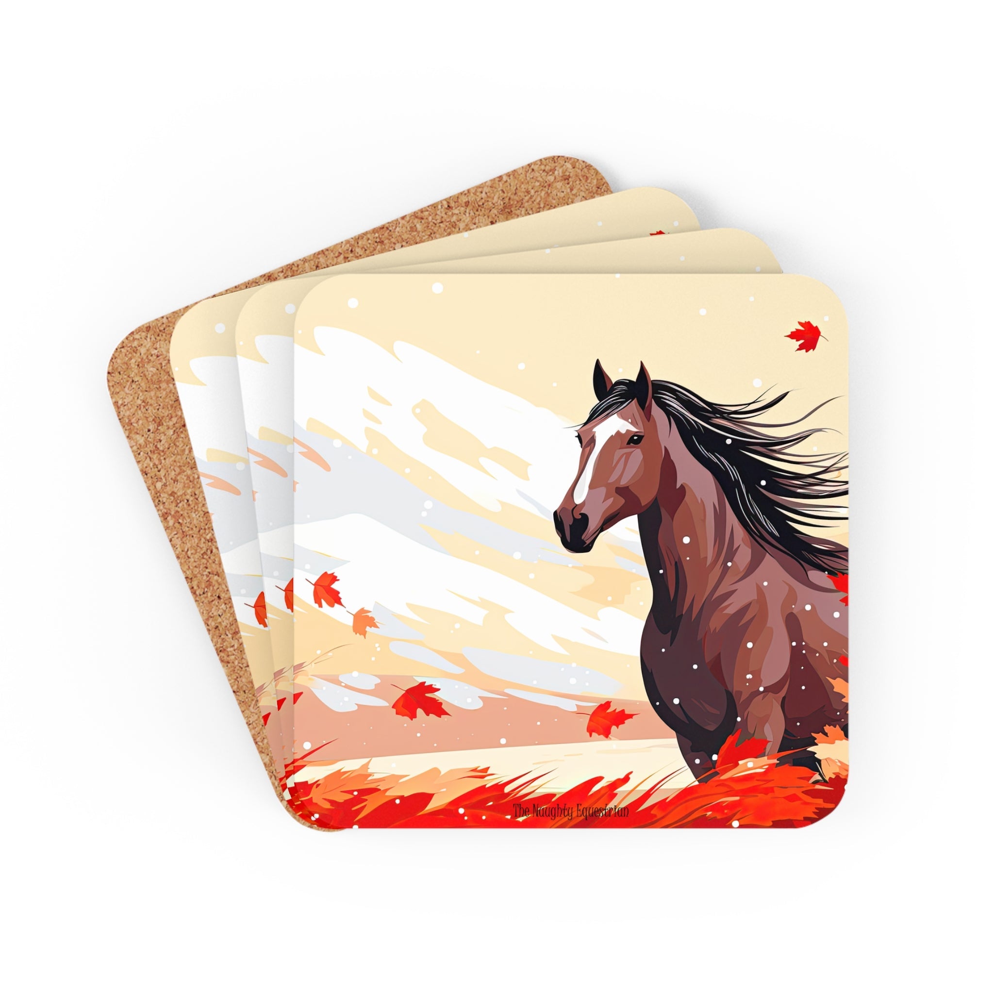 Fall Mountain Mare Coaster Set