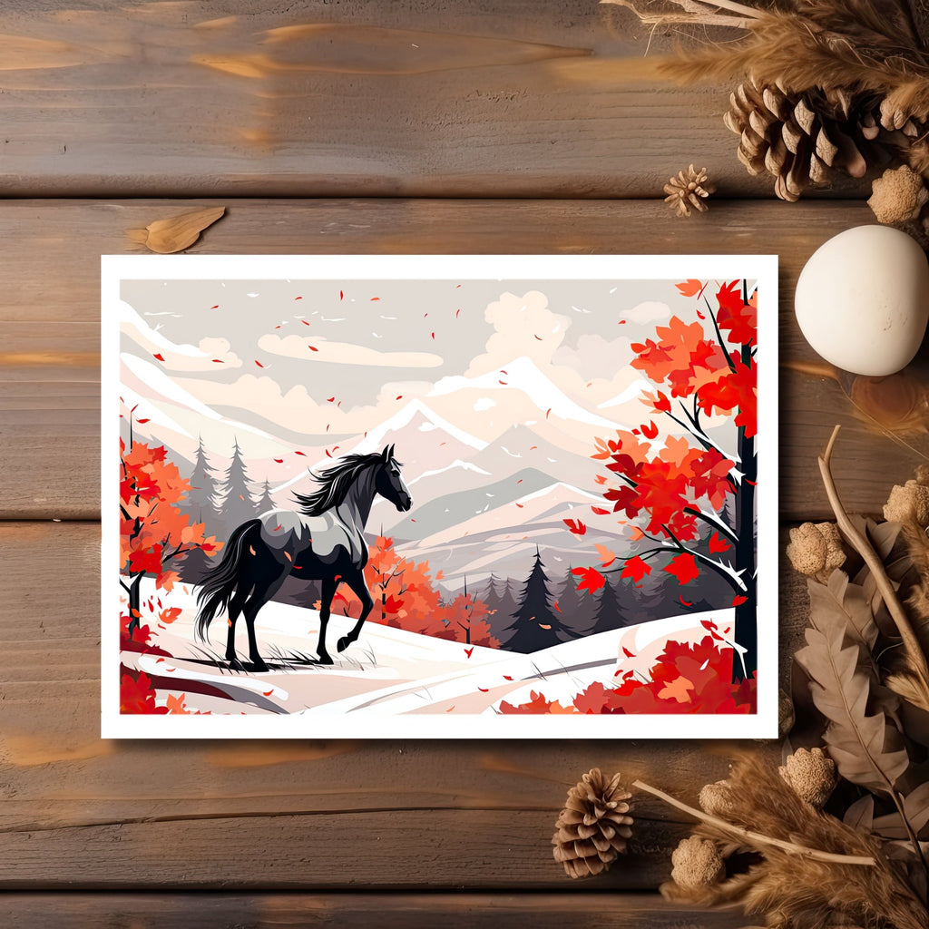 Fall Mountain Mare Greeting Card