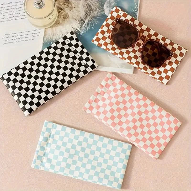 Checkered Sunglasses Pouch