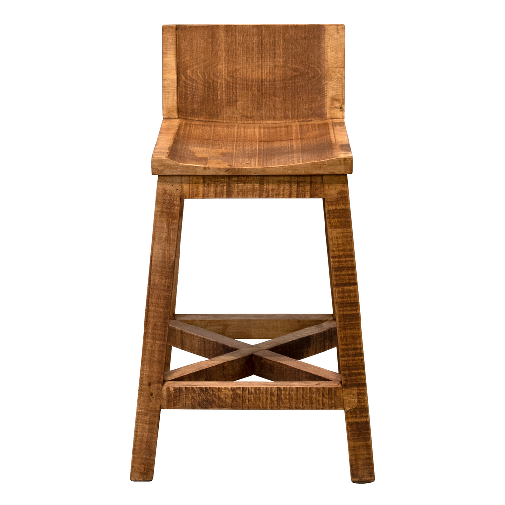 Cabana Console Rustic Bar stool in Medium Wax Finish