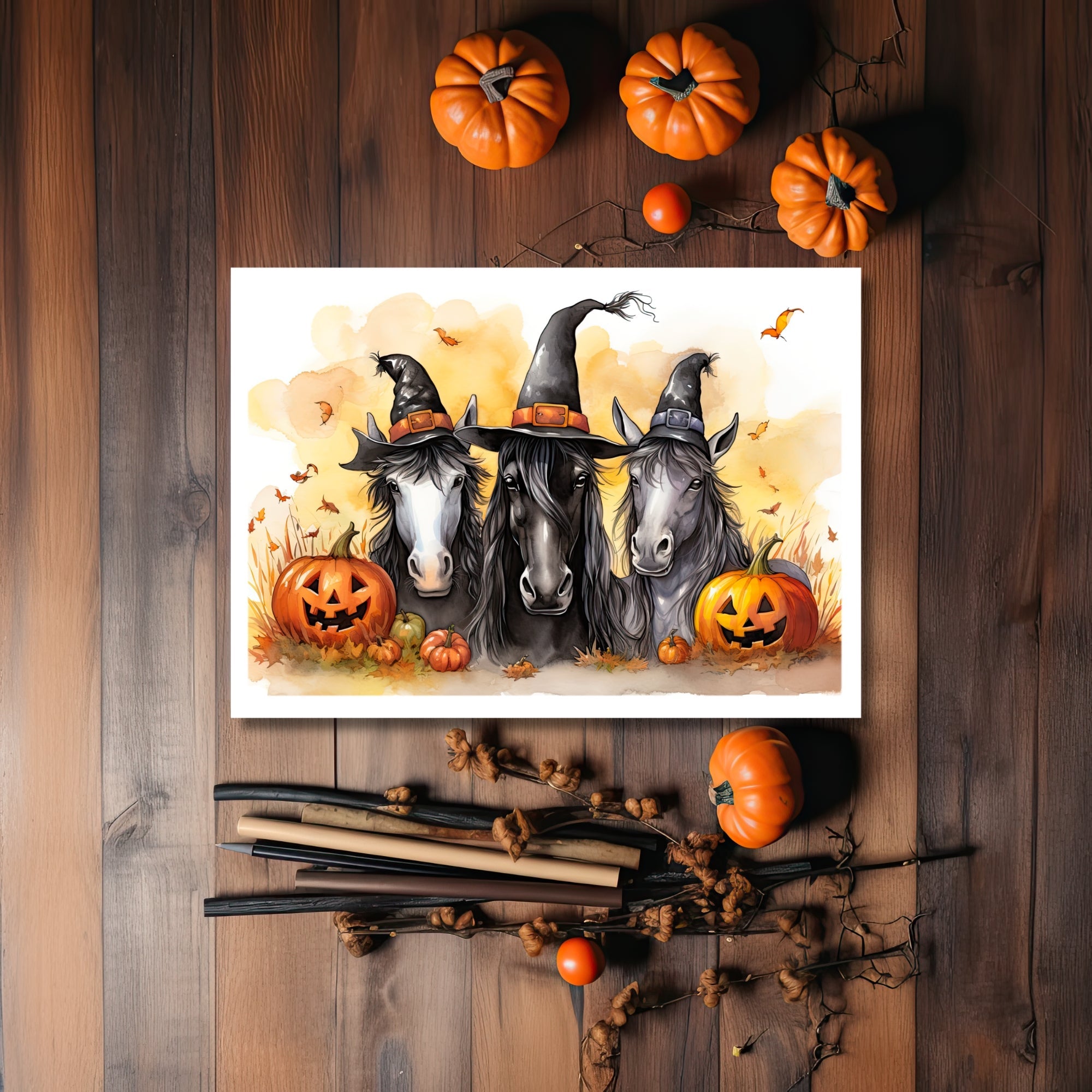 Horsey Pocus Halloween Greeting Card