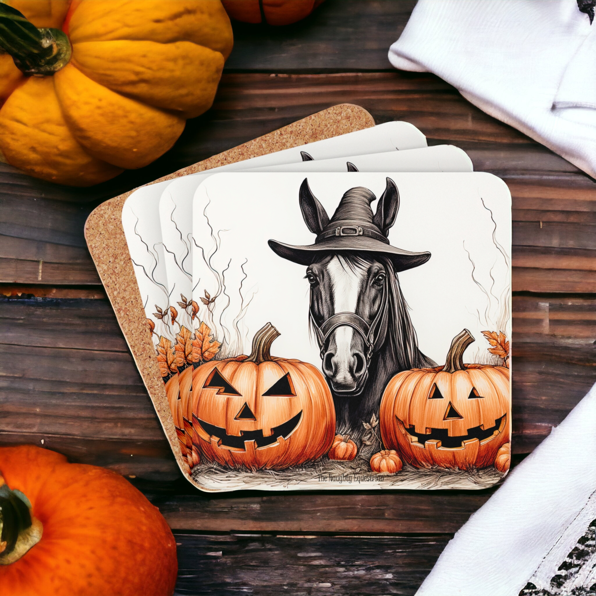 Black Mare Halloween Coaster Set