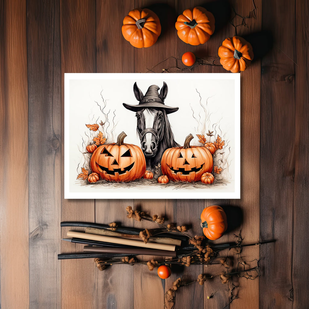 Pumpkin Patch Spellbinder Halloween Greeting Card