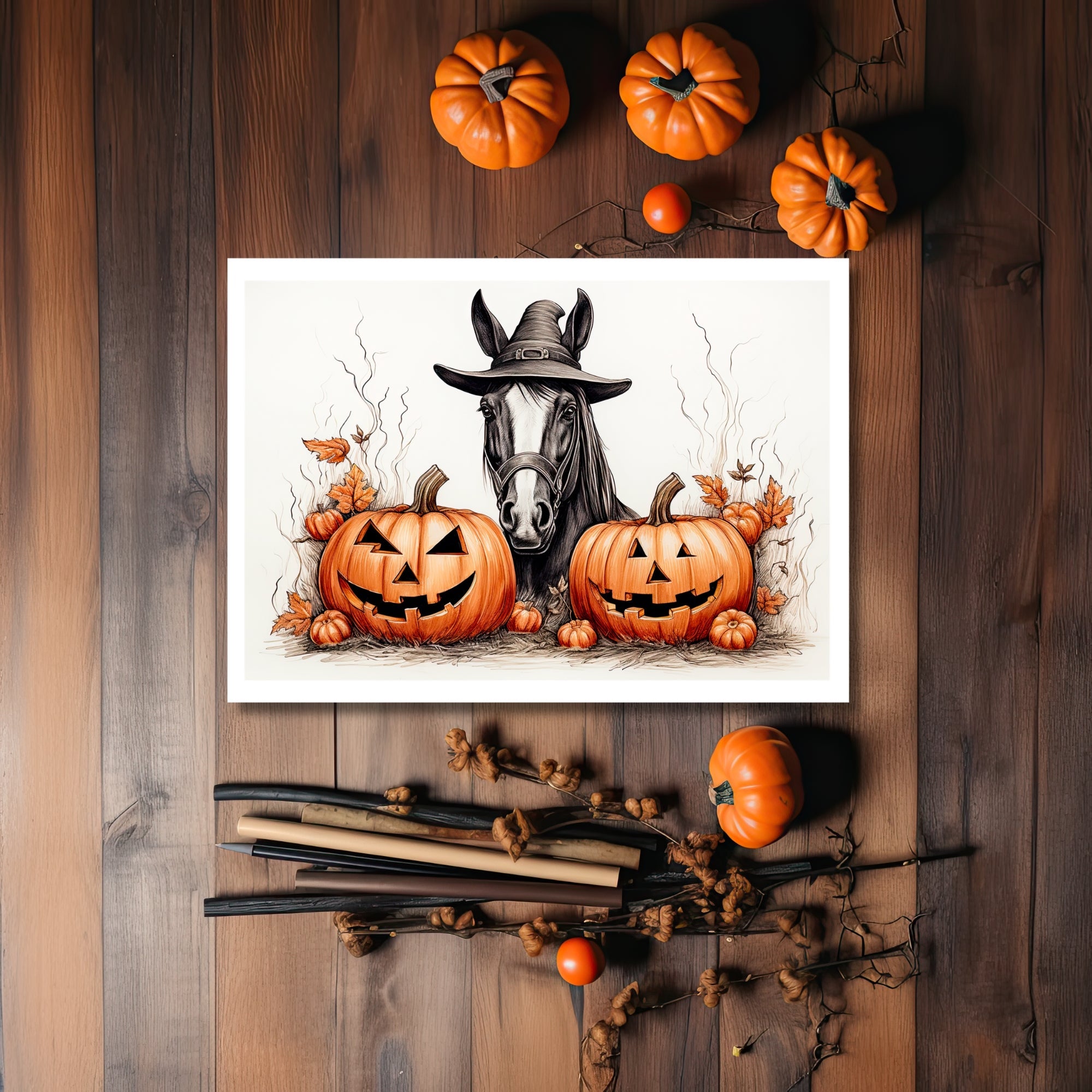 Pumpkin Patch Spellbinder Halloween Greeting Card