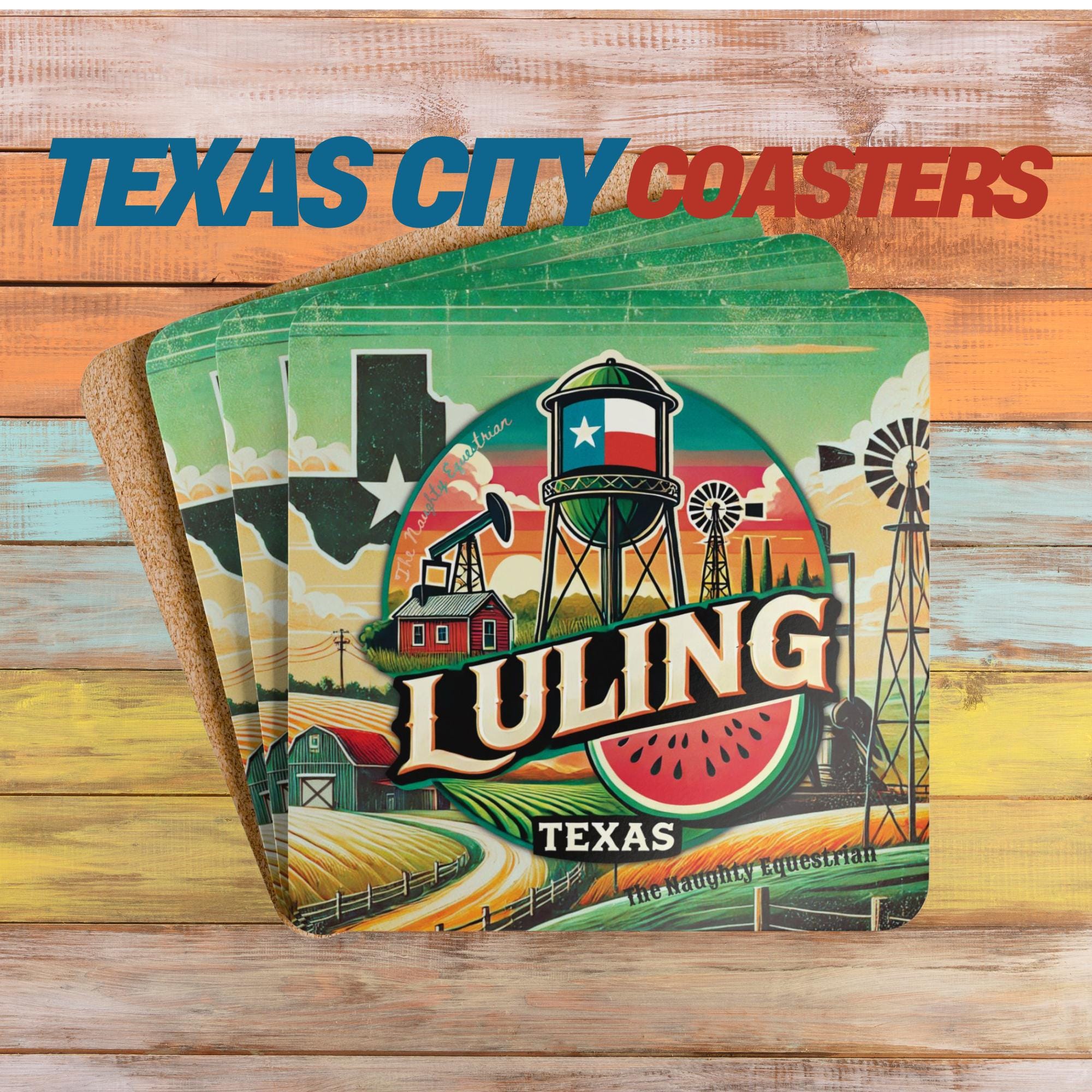 Luling Texas Bar Coaster, The Lone Star State Coaster