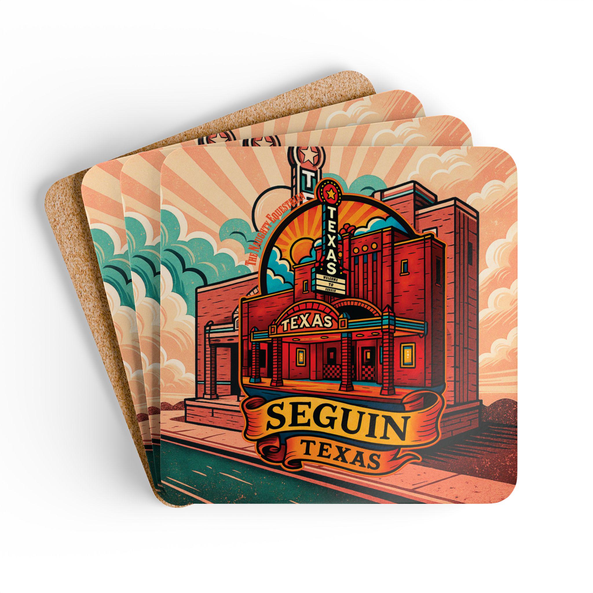 Seguin Texas Theater Bar Coaster, The Lone Star State Coaster