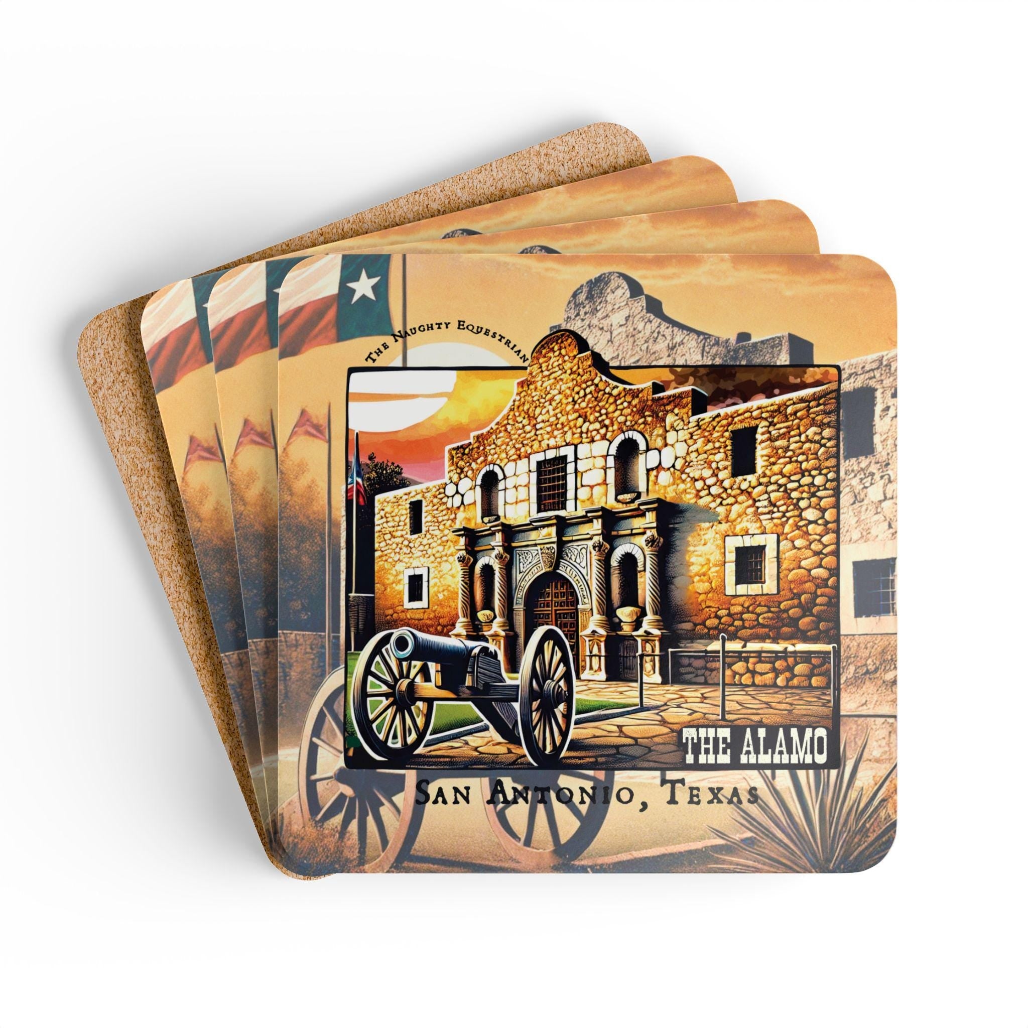 The Alamo San Antonio Texas Bar Coaster, Bold Vibes from The Lone Star State