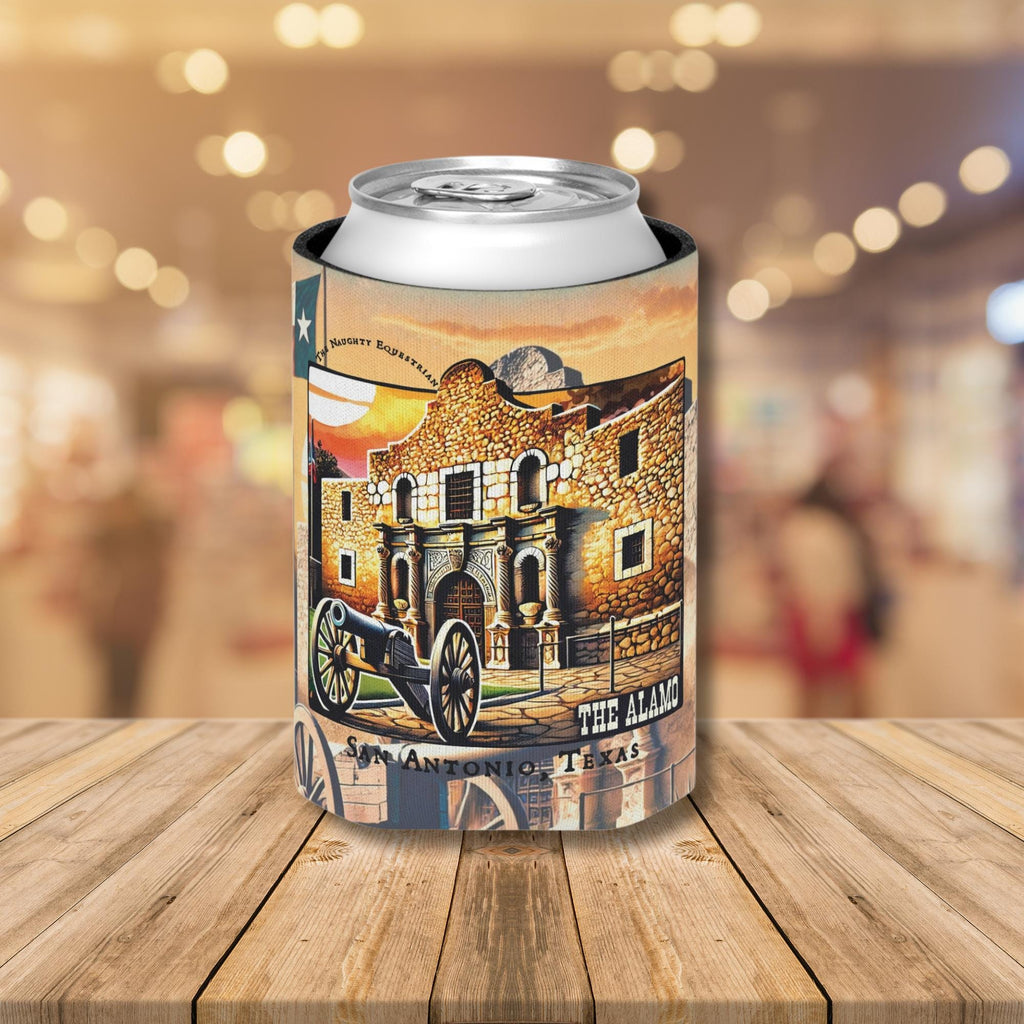 The Alamo San Antonio Texas Can Cooler 12oz, City Souvenir 12oz Regular
