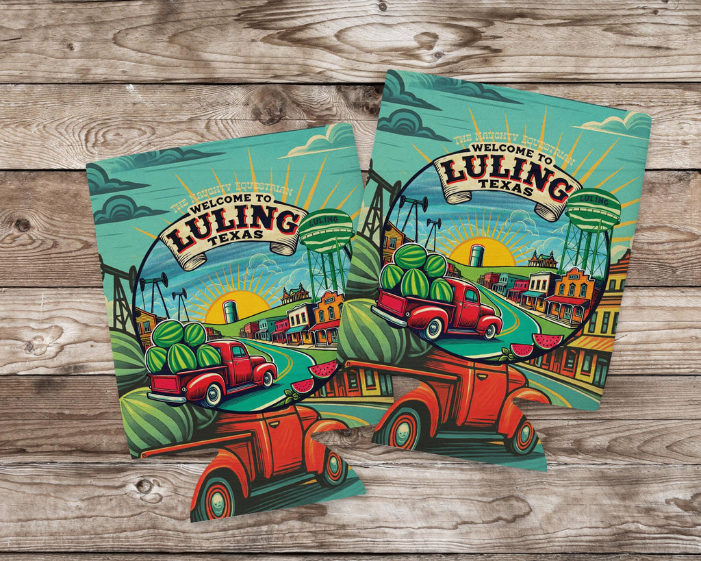 Welcome to Luling Texas Can Cooler 12oz, City Souvenir 12oz Regular