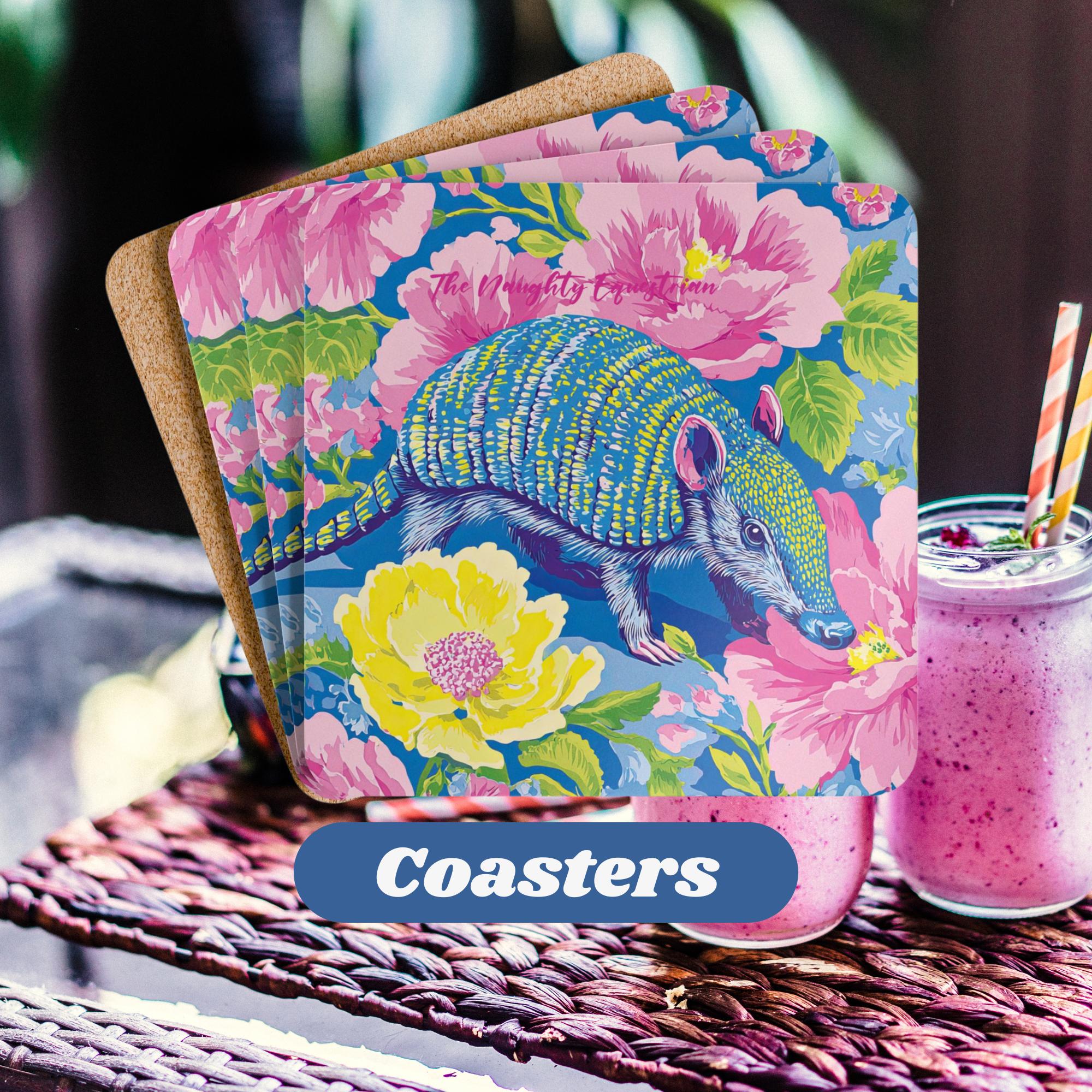 Armadillo Garden Party Coaster Set