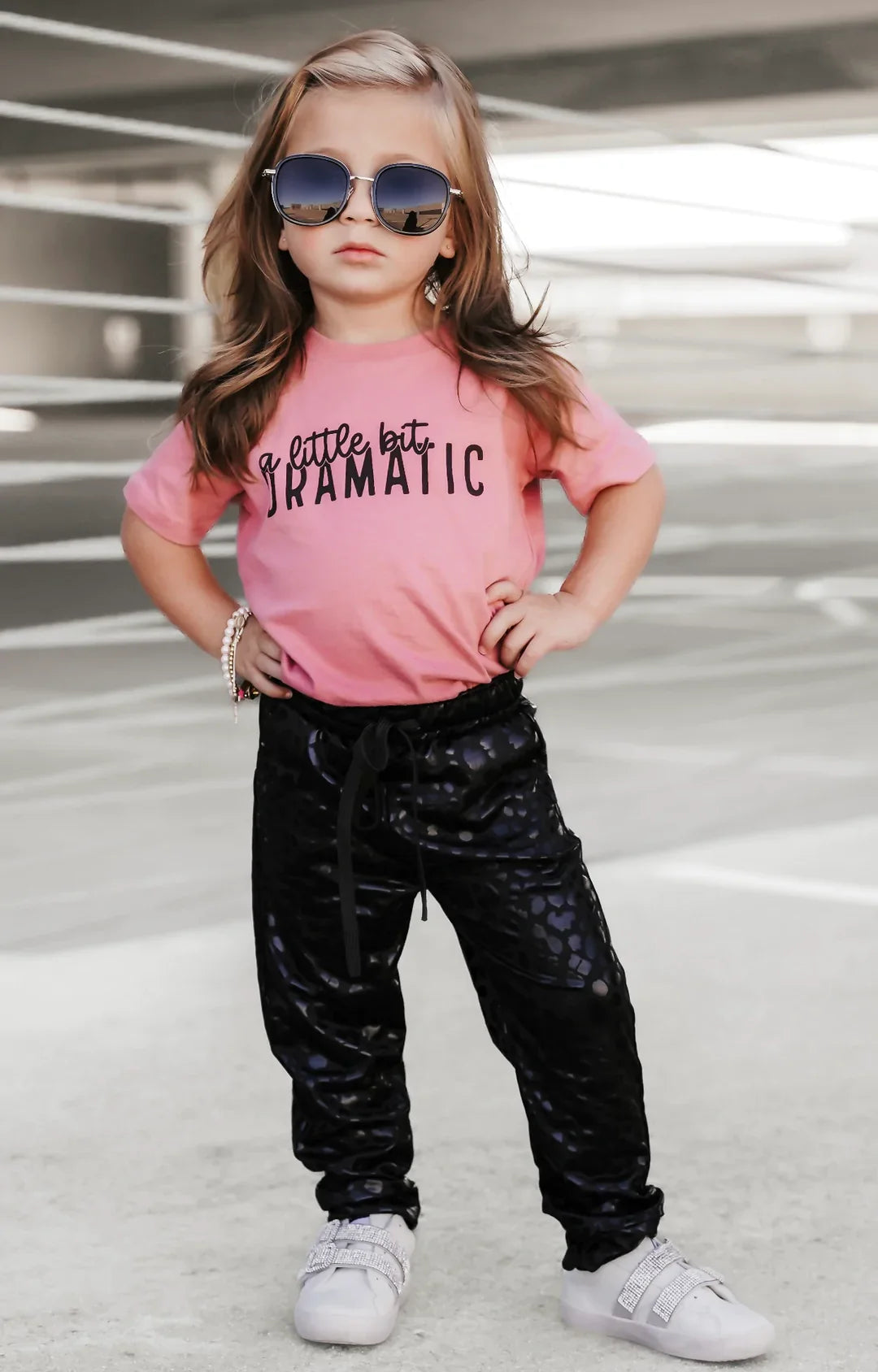 Pleather Leopard Girl's Joggers