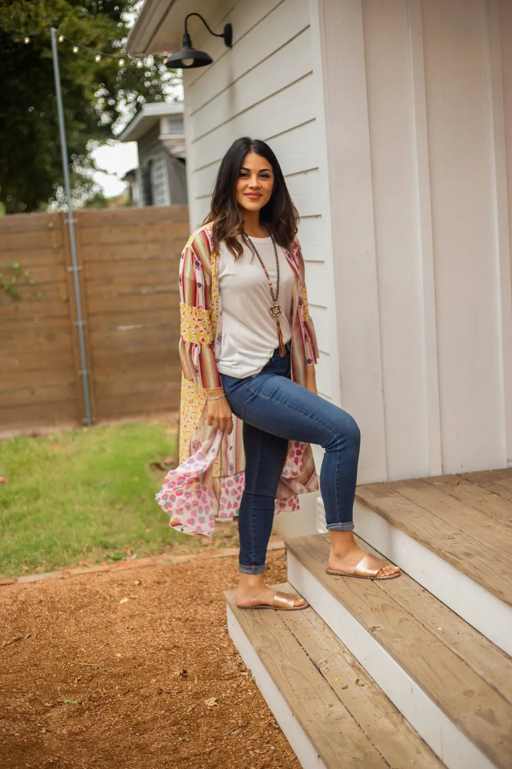 Mimosa Mornings Multi-Panel Duster - Jeweled Serape