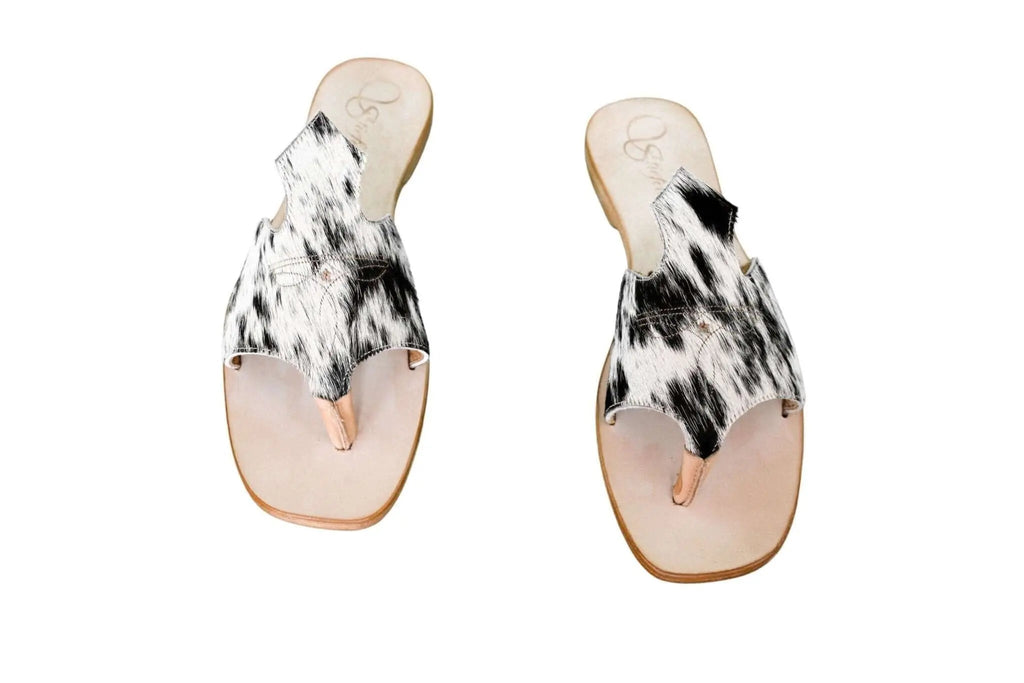 Luciana Cowhide Flip Flop Sandals – Size 10