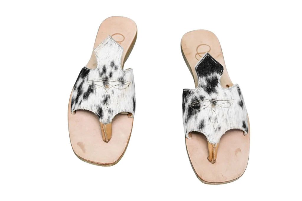 Luciana Cowhide Flip Flop Sandals – Size 8