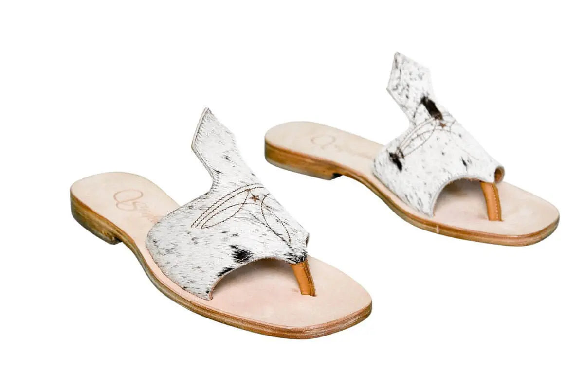 Luciana Cowhide Flip Flop Sandals – Size 8